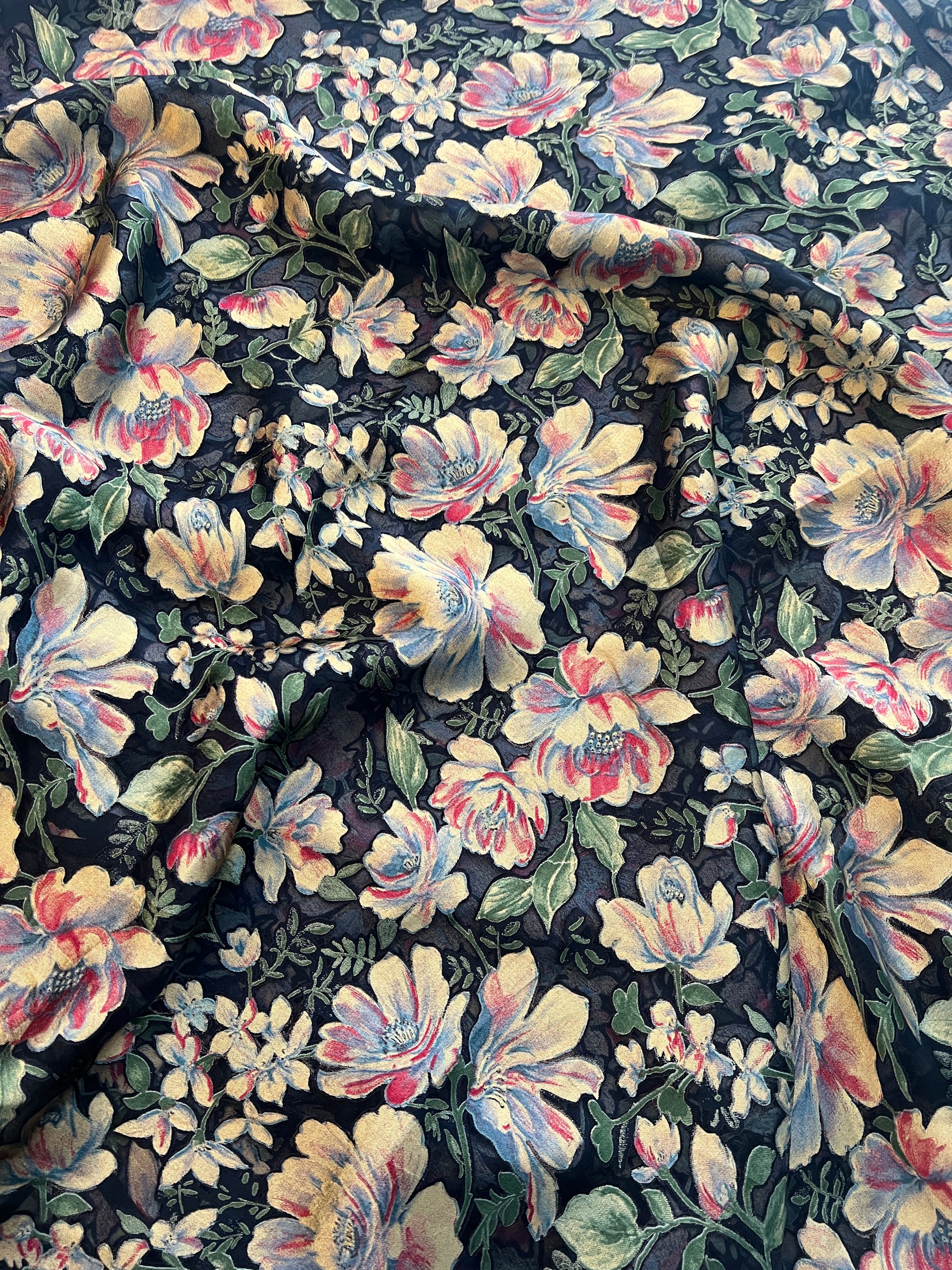 Brasso Digital floral Printed organza fabric