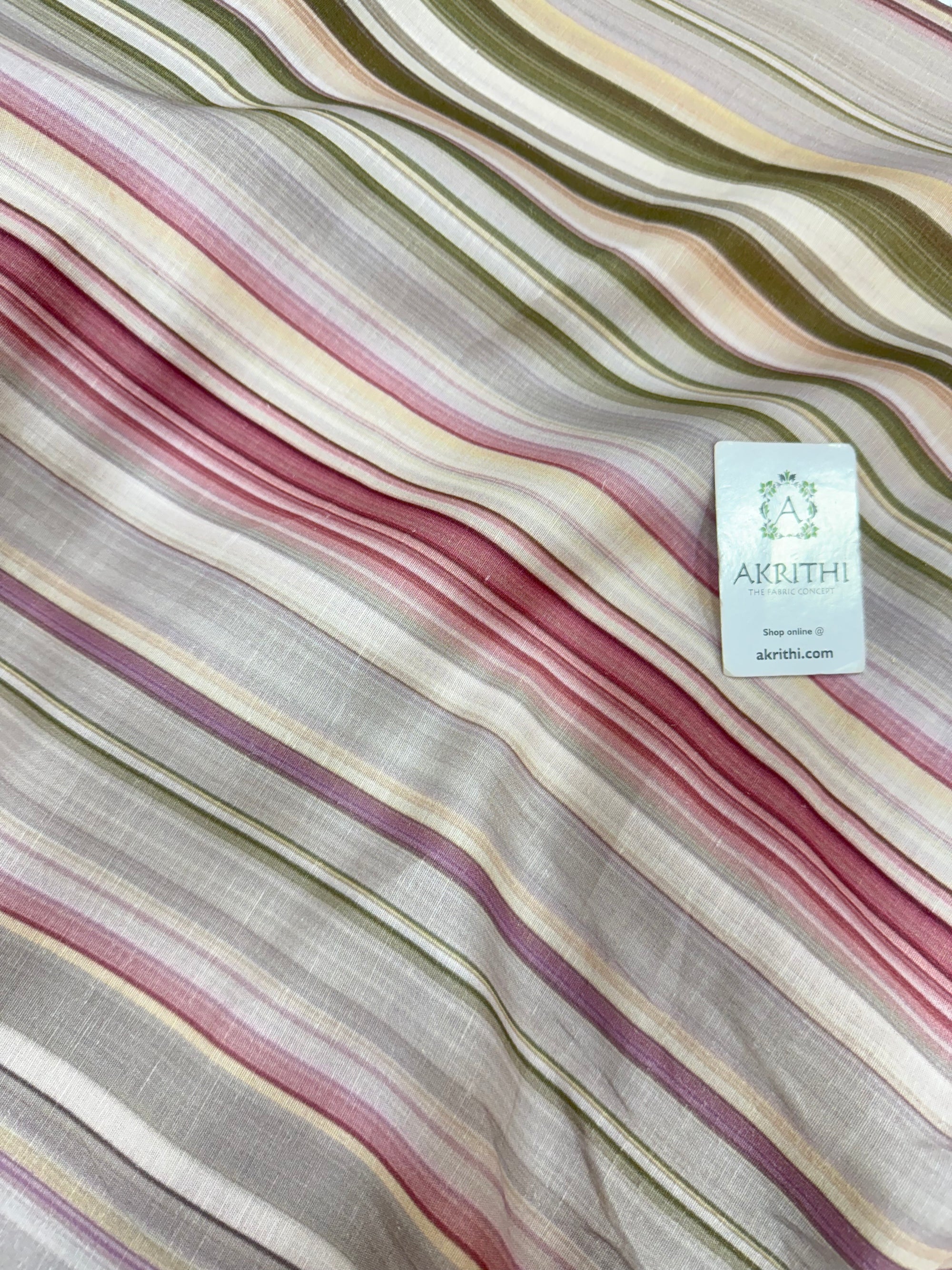 Digital Printed pure linen cotton fabric