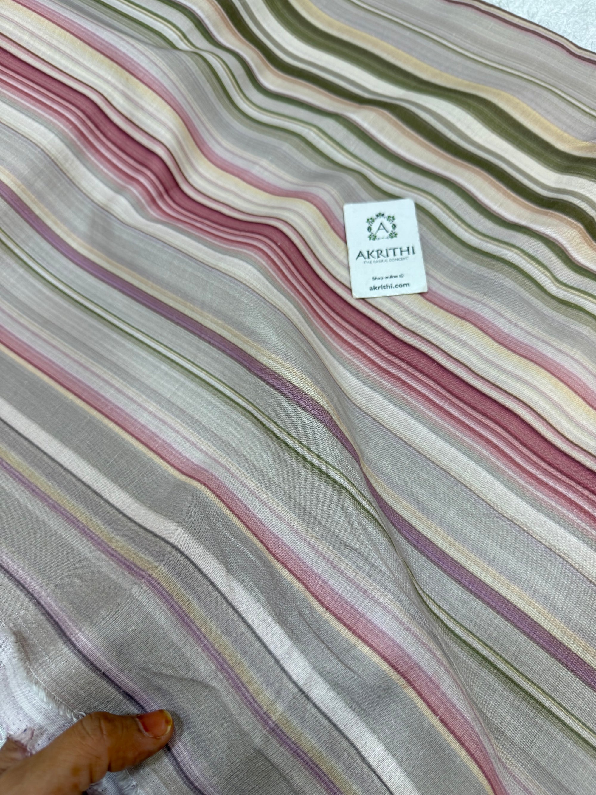 Digital Printed pure linen cotton fabric