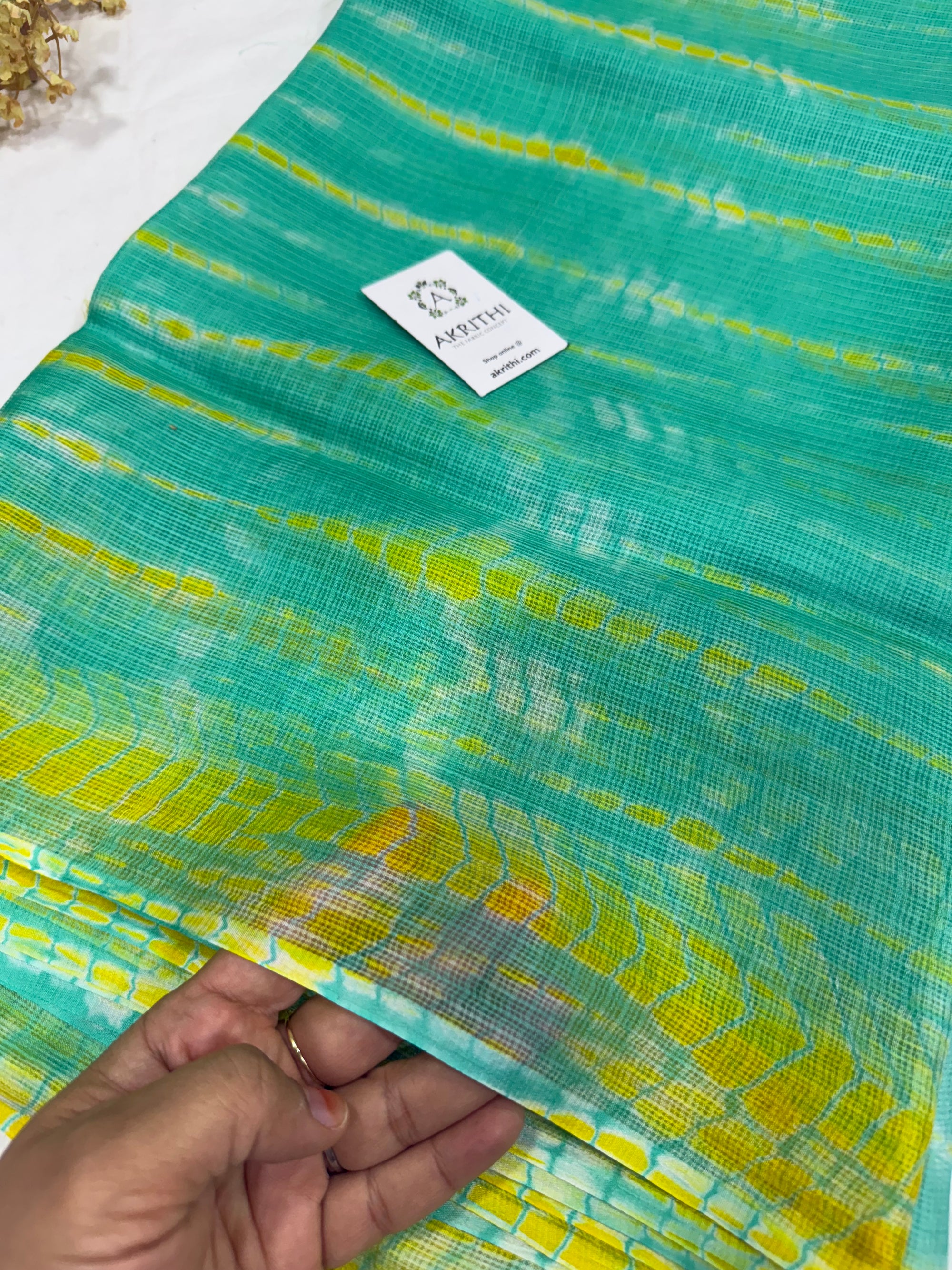 Pure silk Kota tie and dye fabric