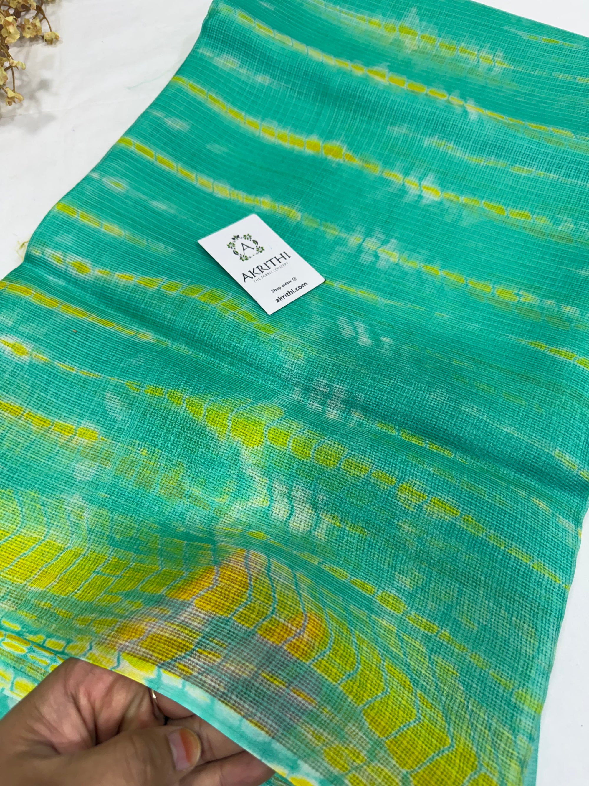 Pure silk Kota tie and dye fabric