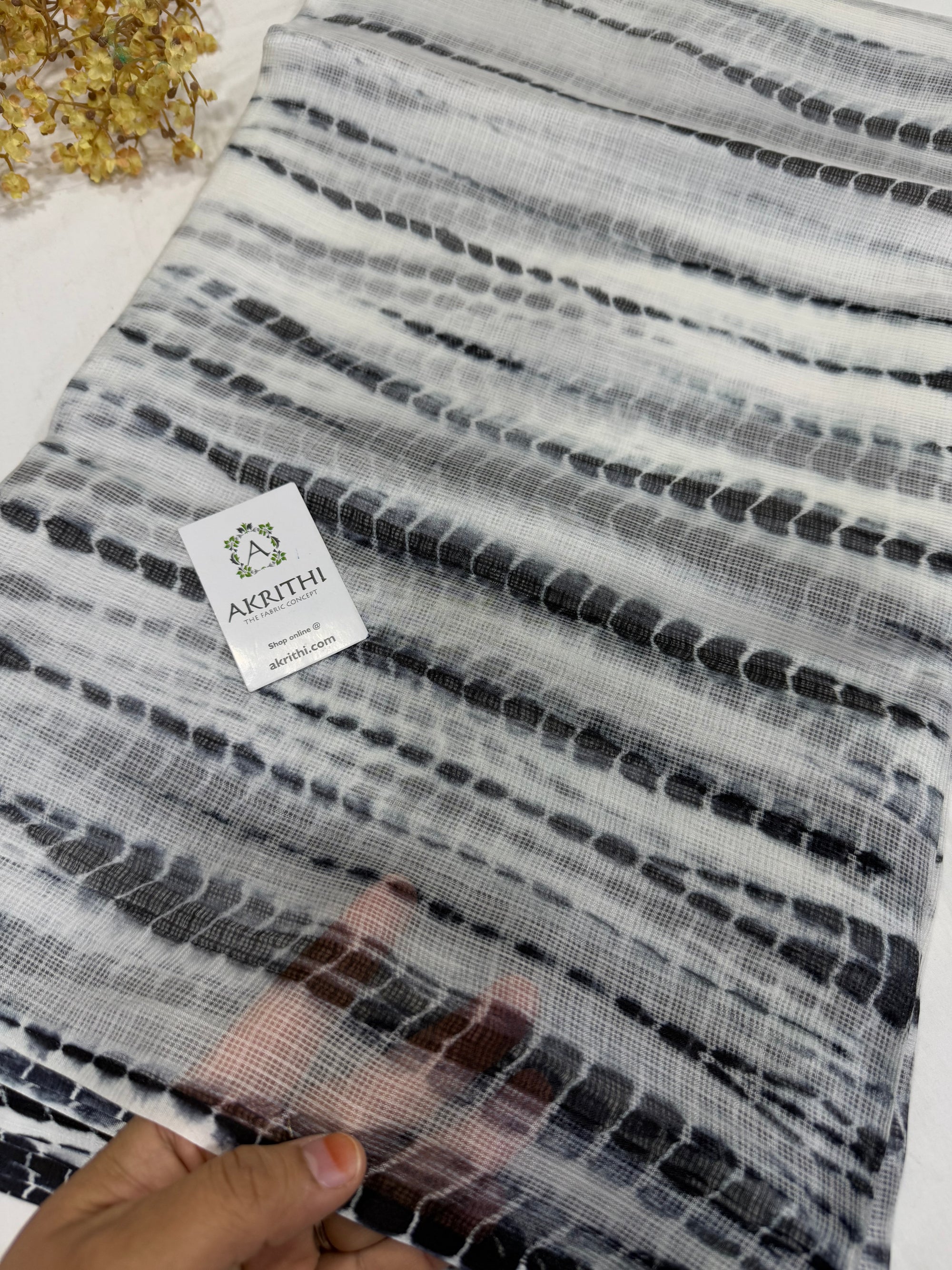 Pure silk Kota tie and dye fabric