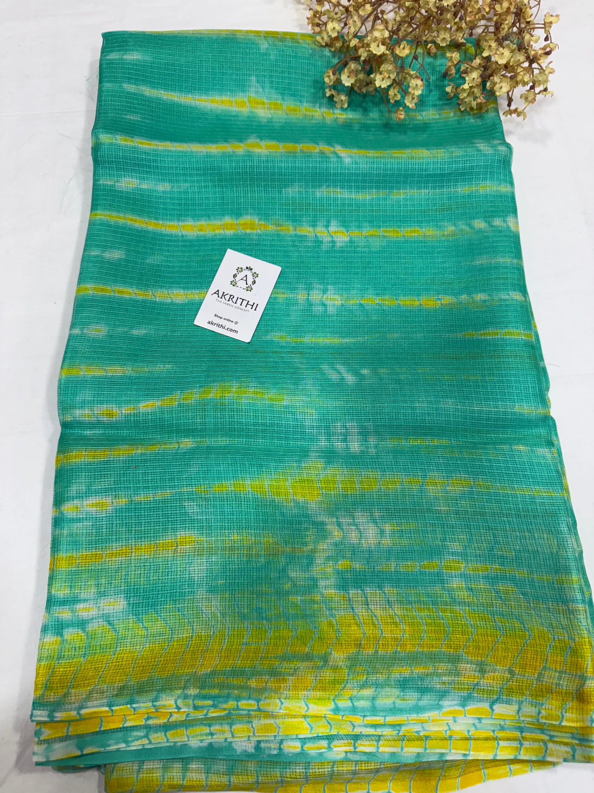 Pure silk Kota tie and dye fabric