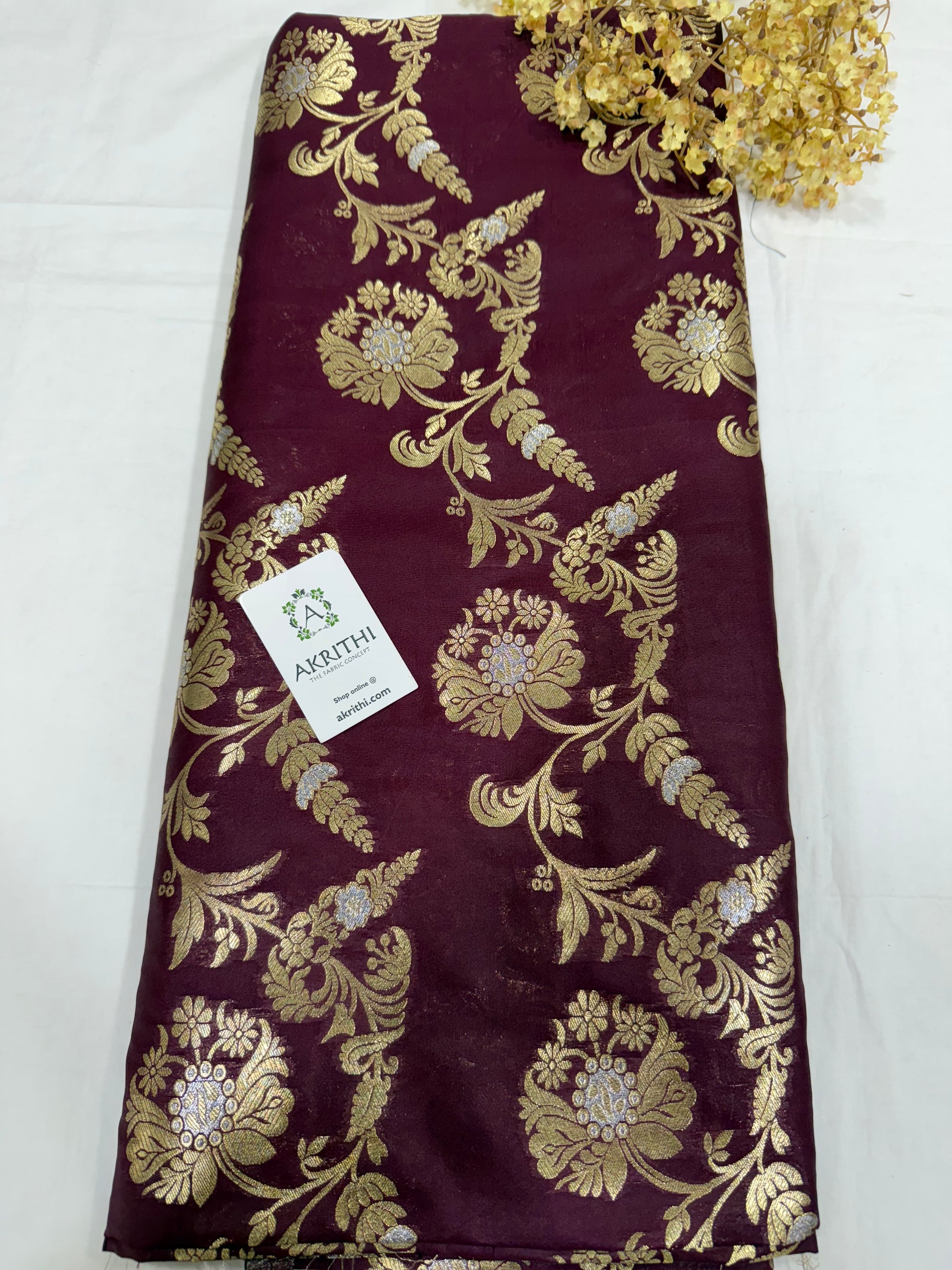 Pure Banarasi brocade fabric