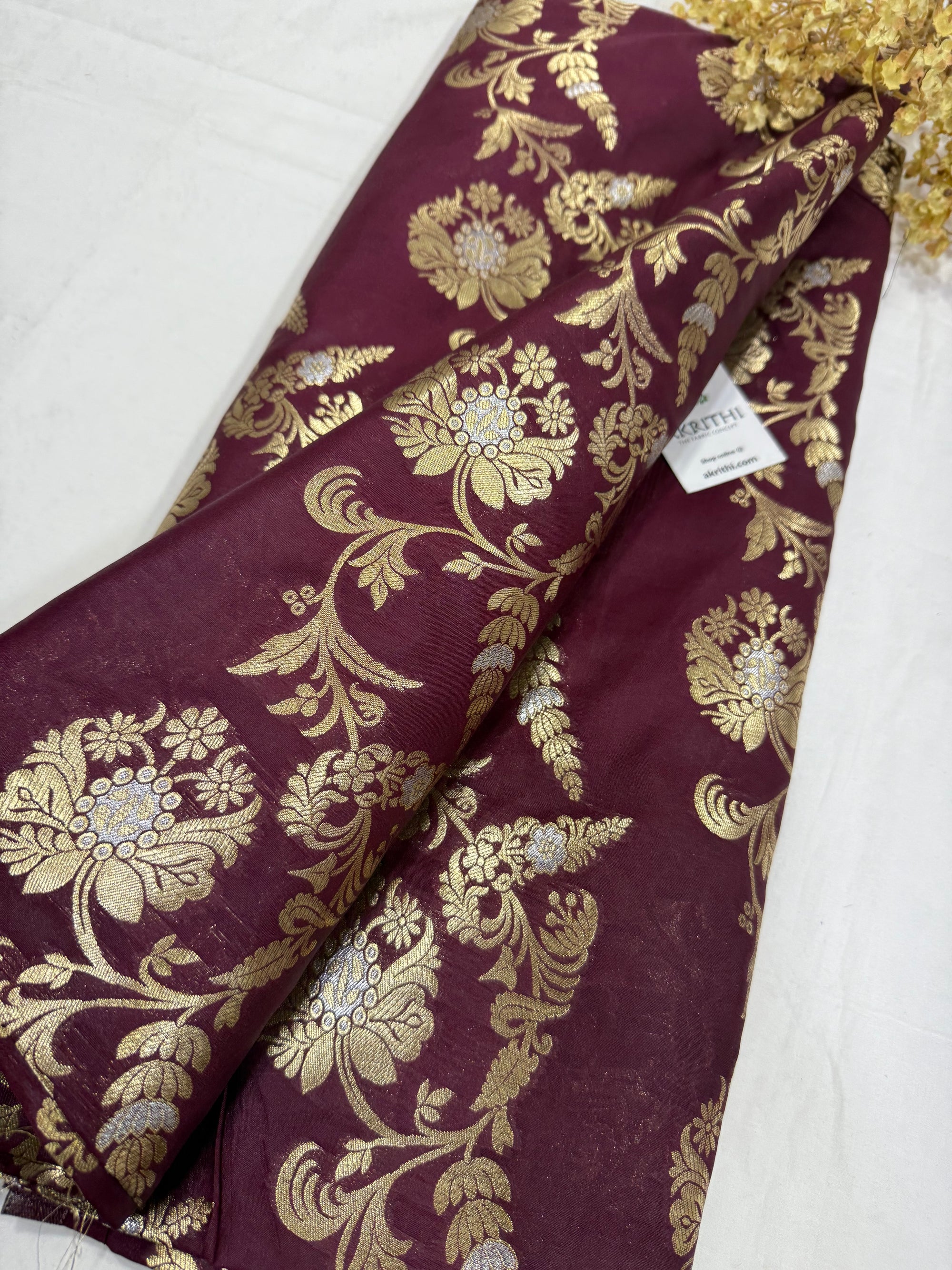 Pure Banarasi brocade fabric
