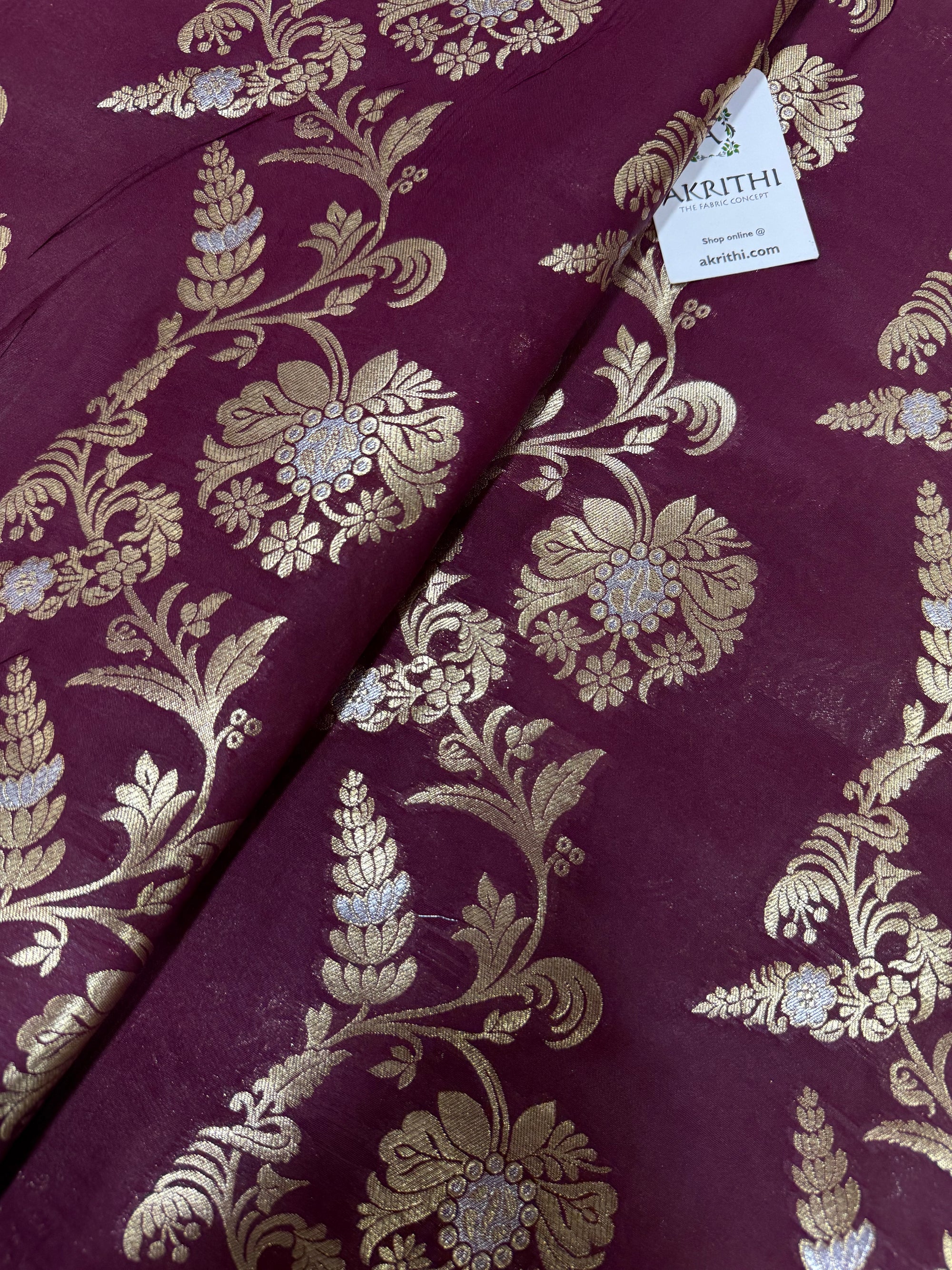 Pure Banarasi brocade fabric
