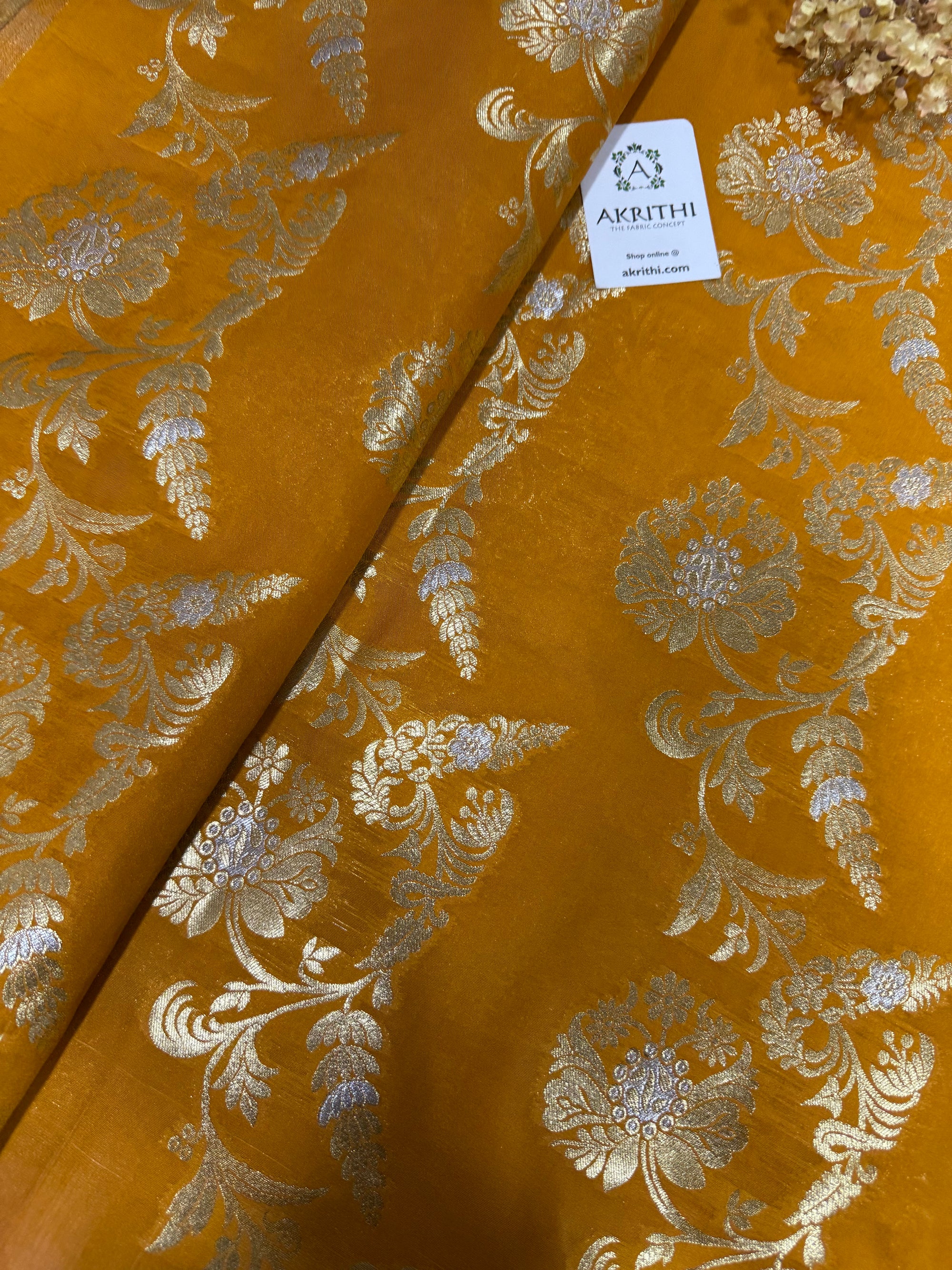Pure Banarasi brocade fabric