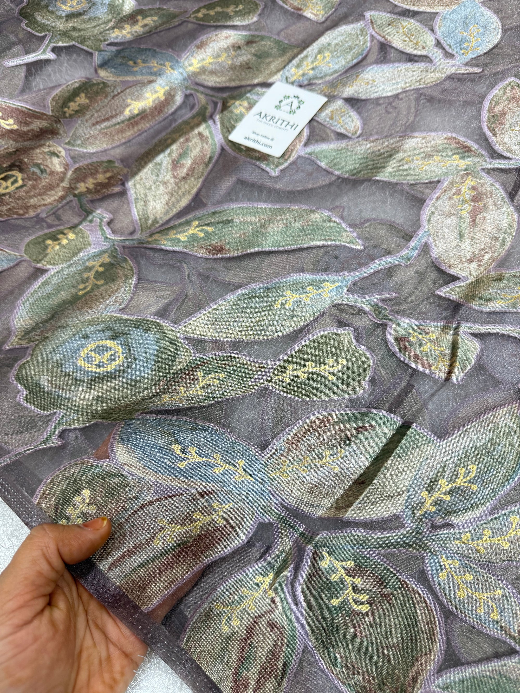 Brasso Digital Printed organza fabric