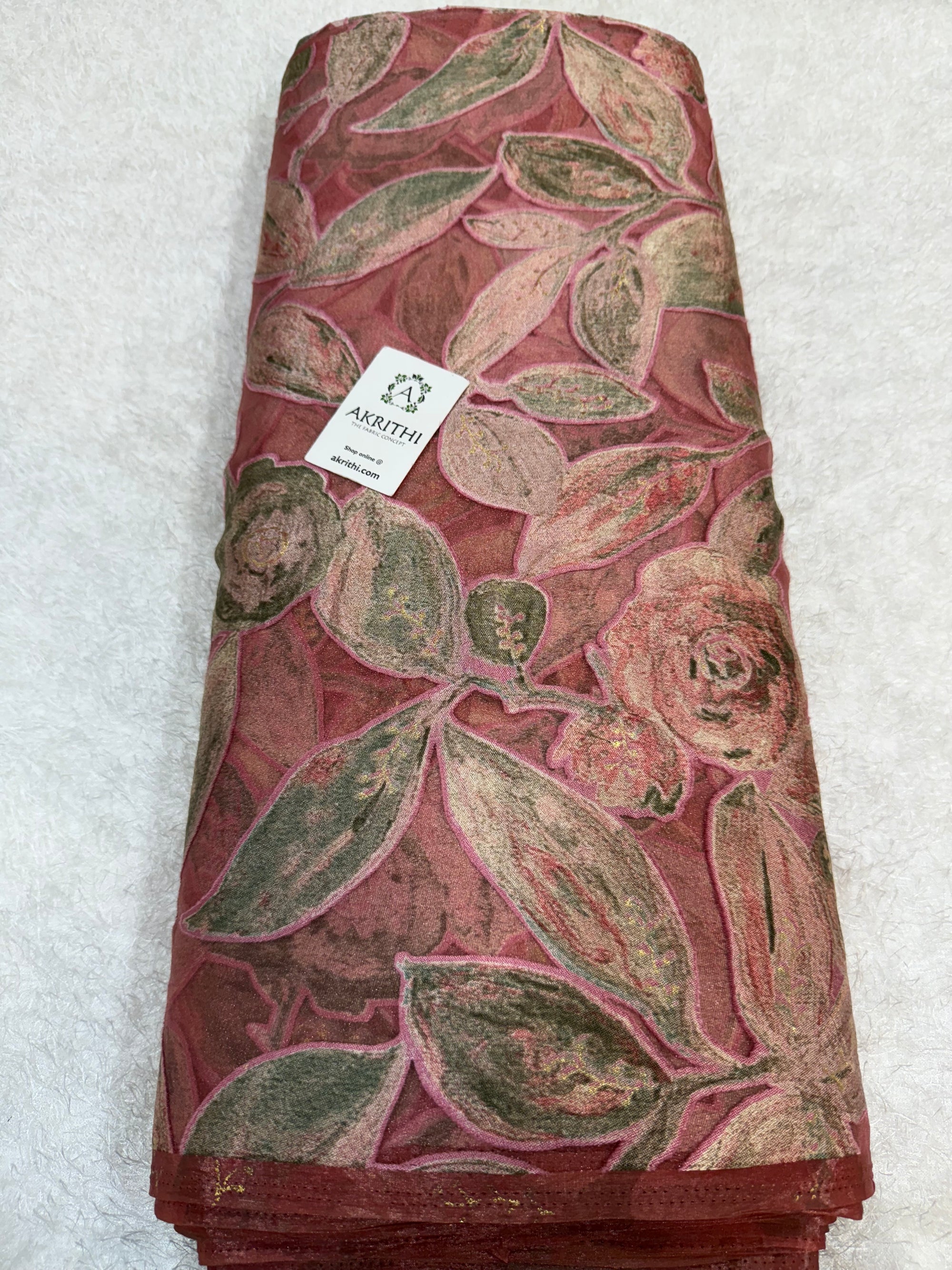 Brasso Digital Printed organza fabric
