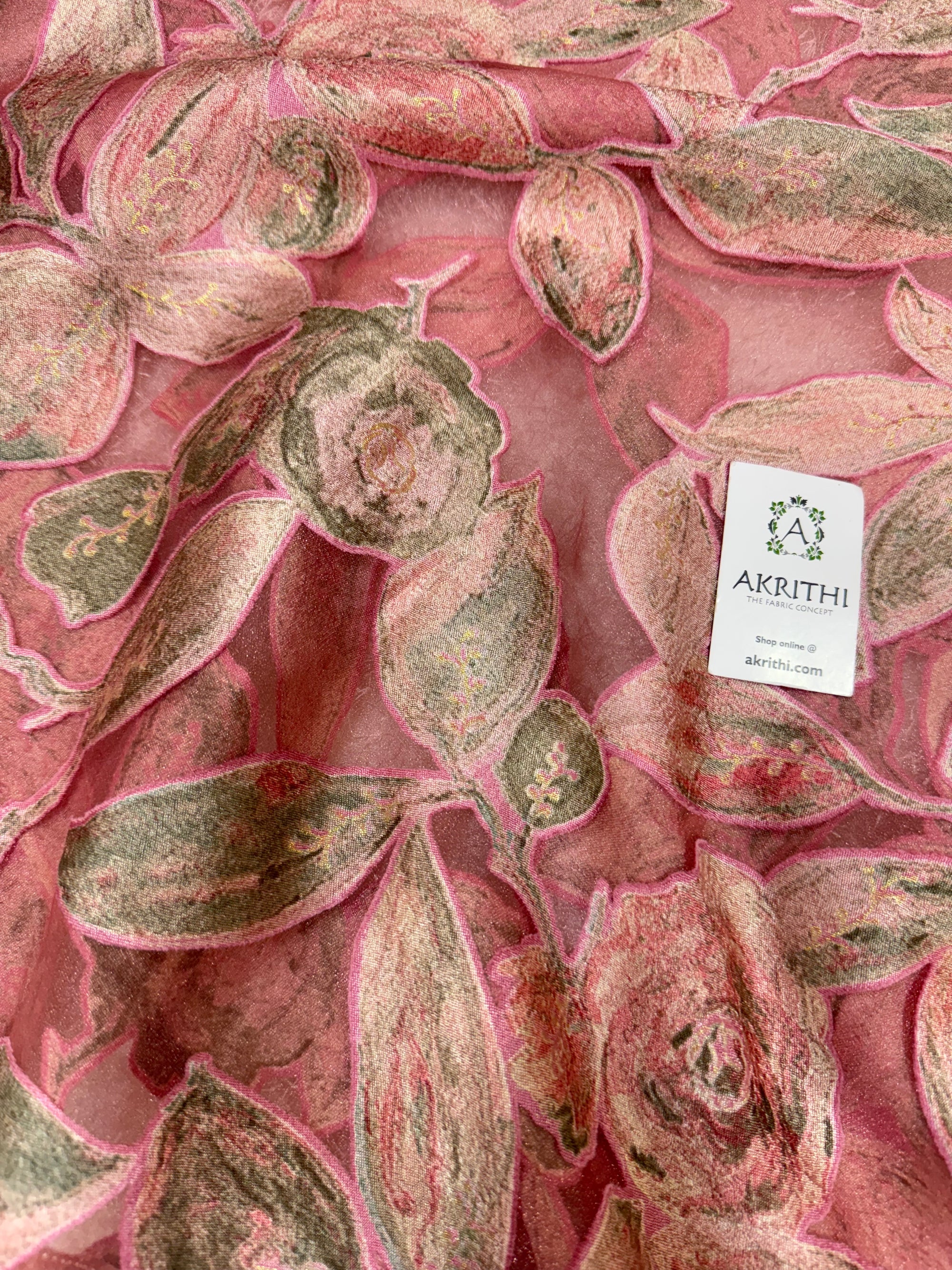 Brasso Digital Printed organza fabric
