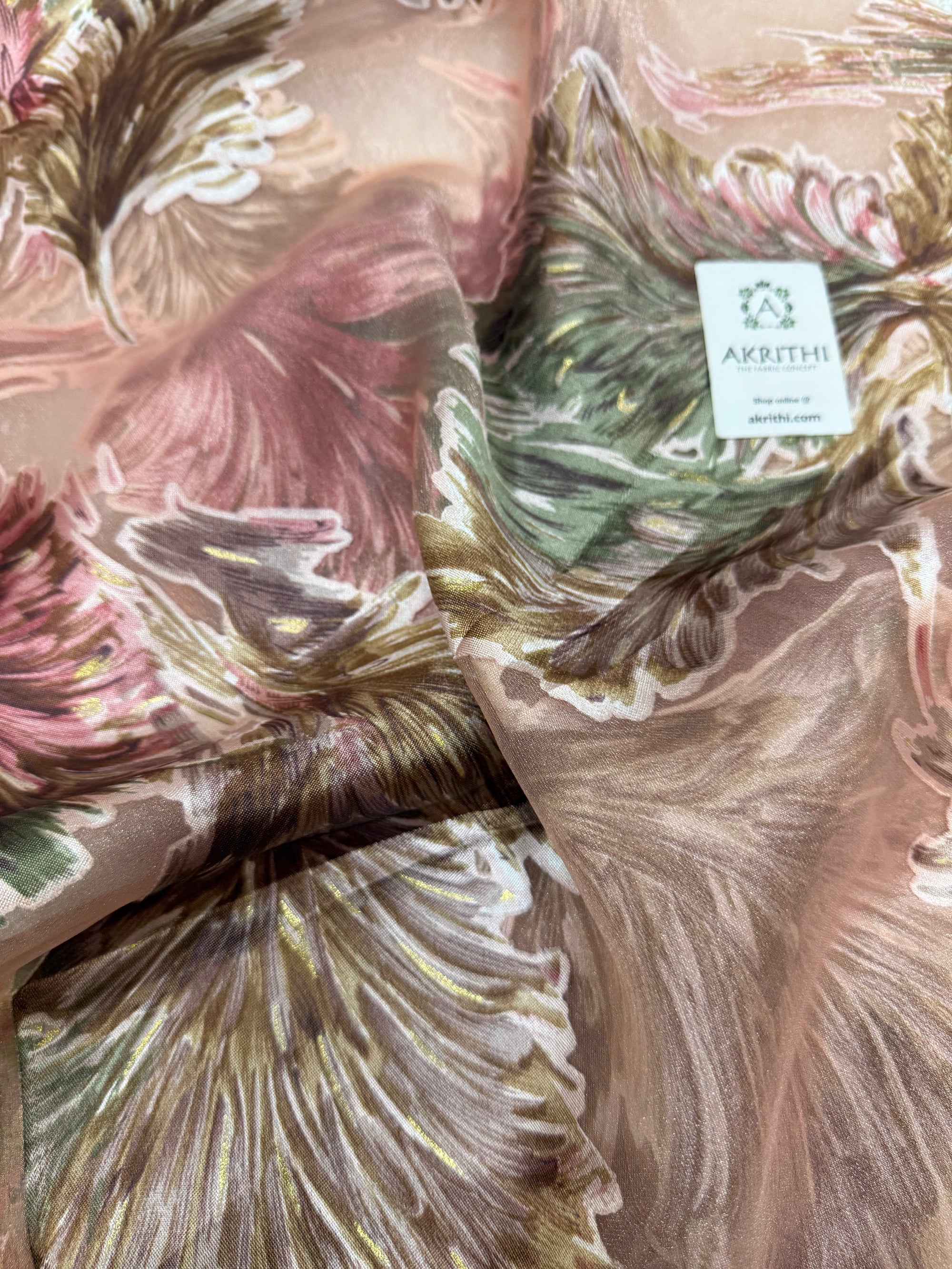 Brasso Digital Printed organza fabric