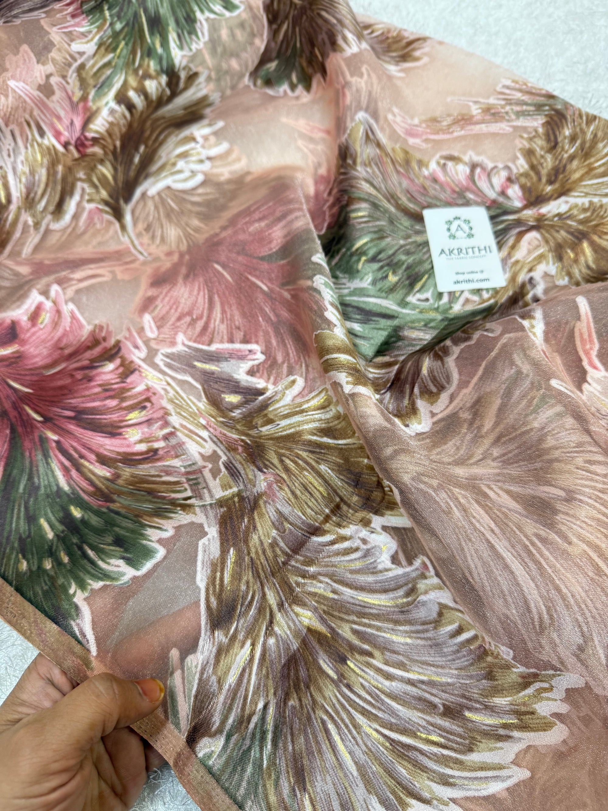 Brasso Digital Printed organza fabric