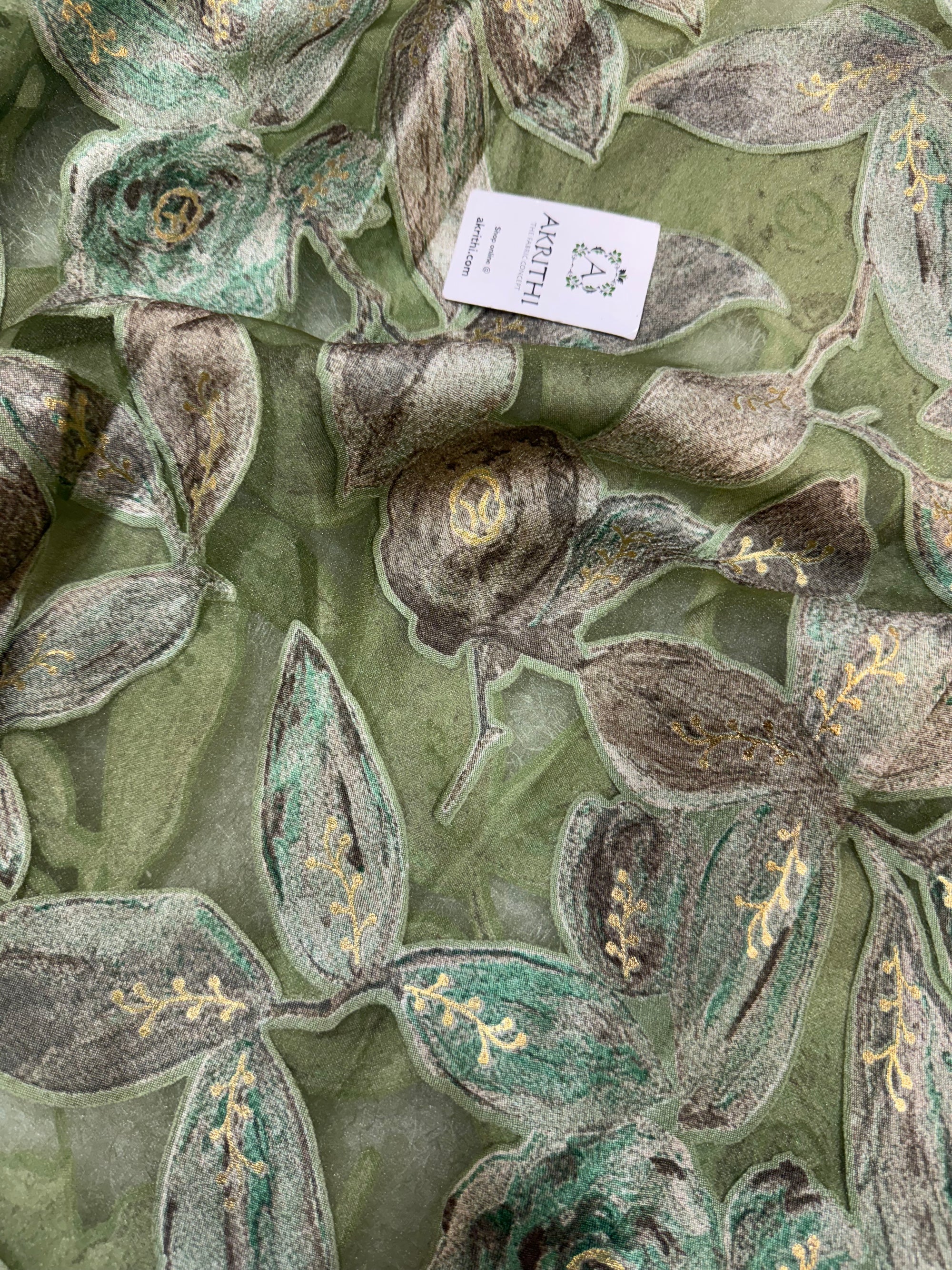 Brasso Digital Printed organza fabric