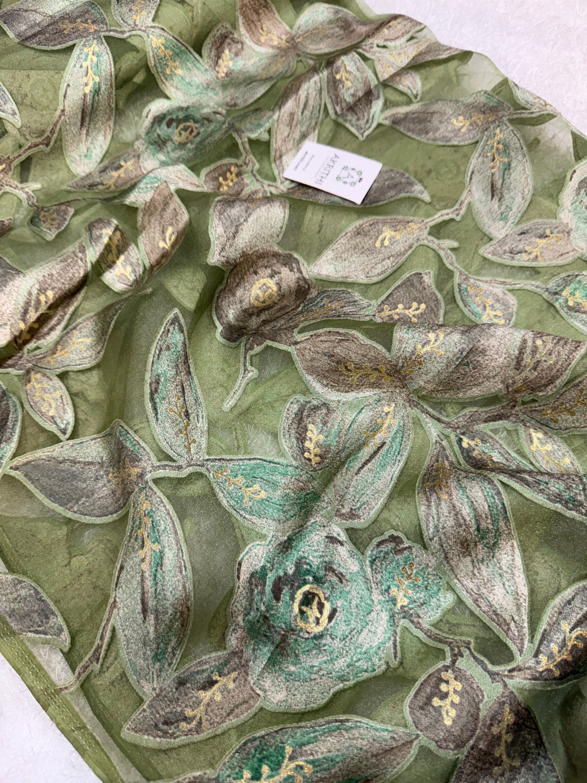 Brasso Digital Printed organza fabric