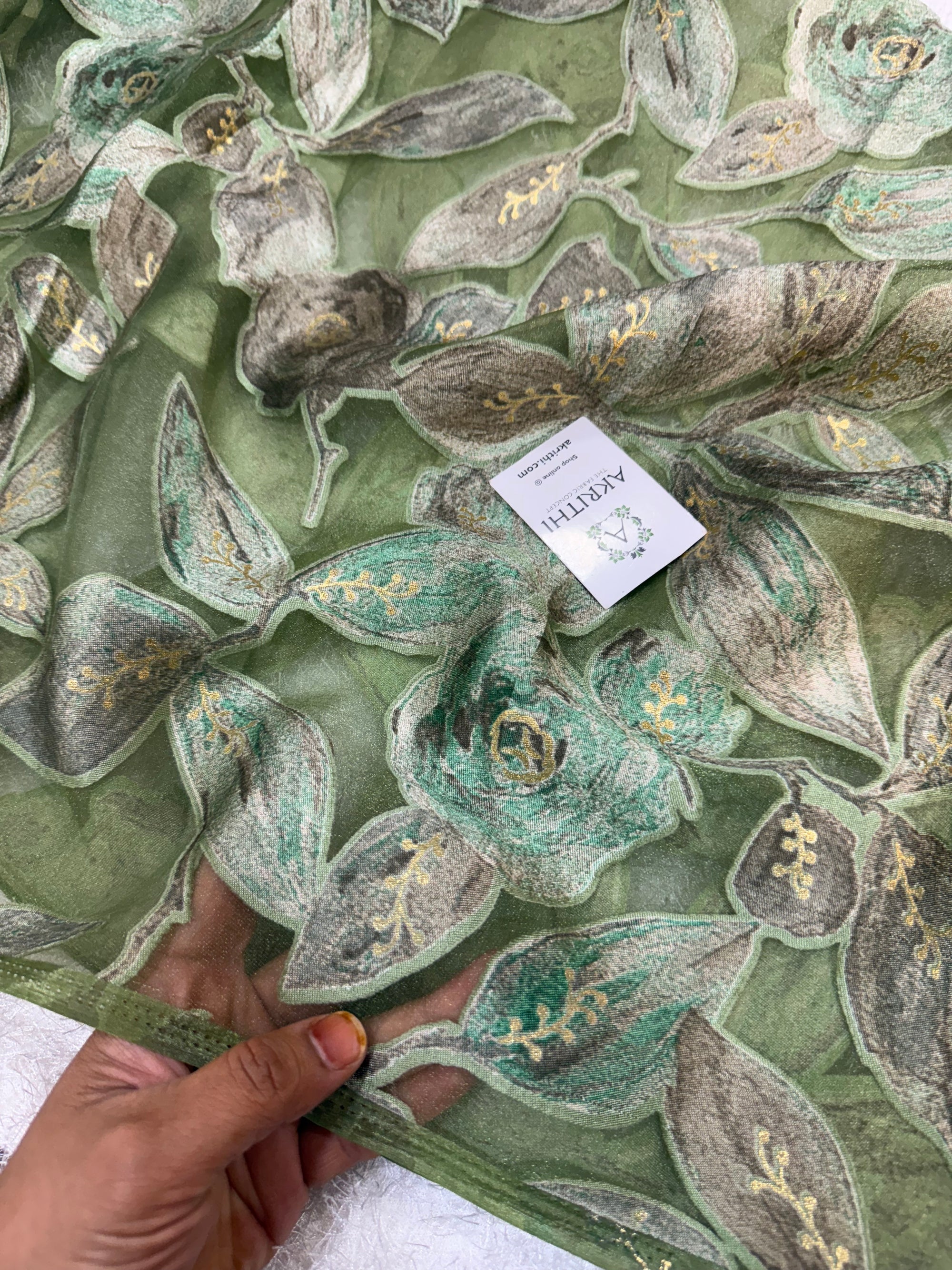 Brasso Digital Printed organza fabric