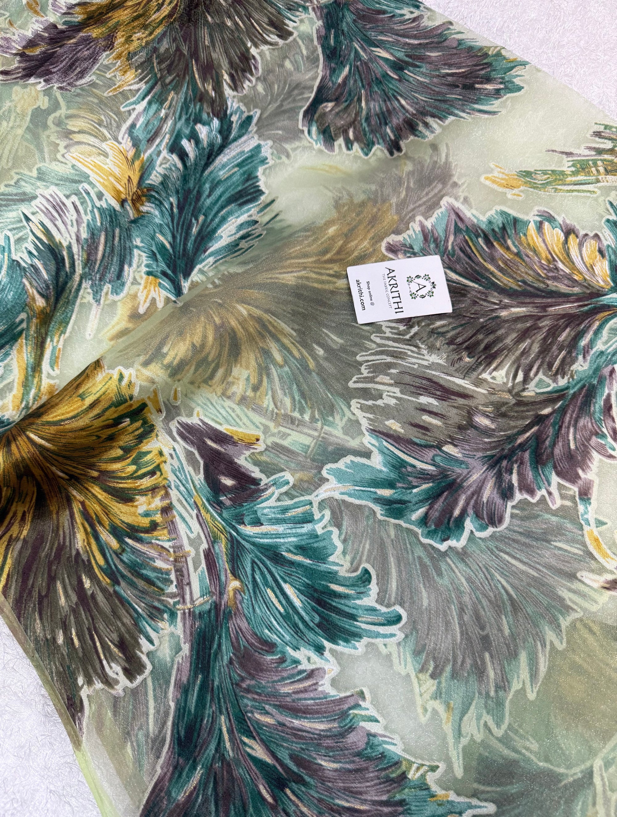 Brasso Digital Printed organza fabric