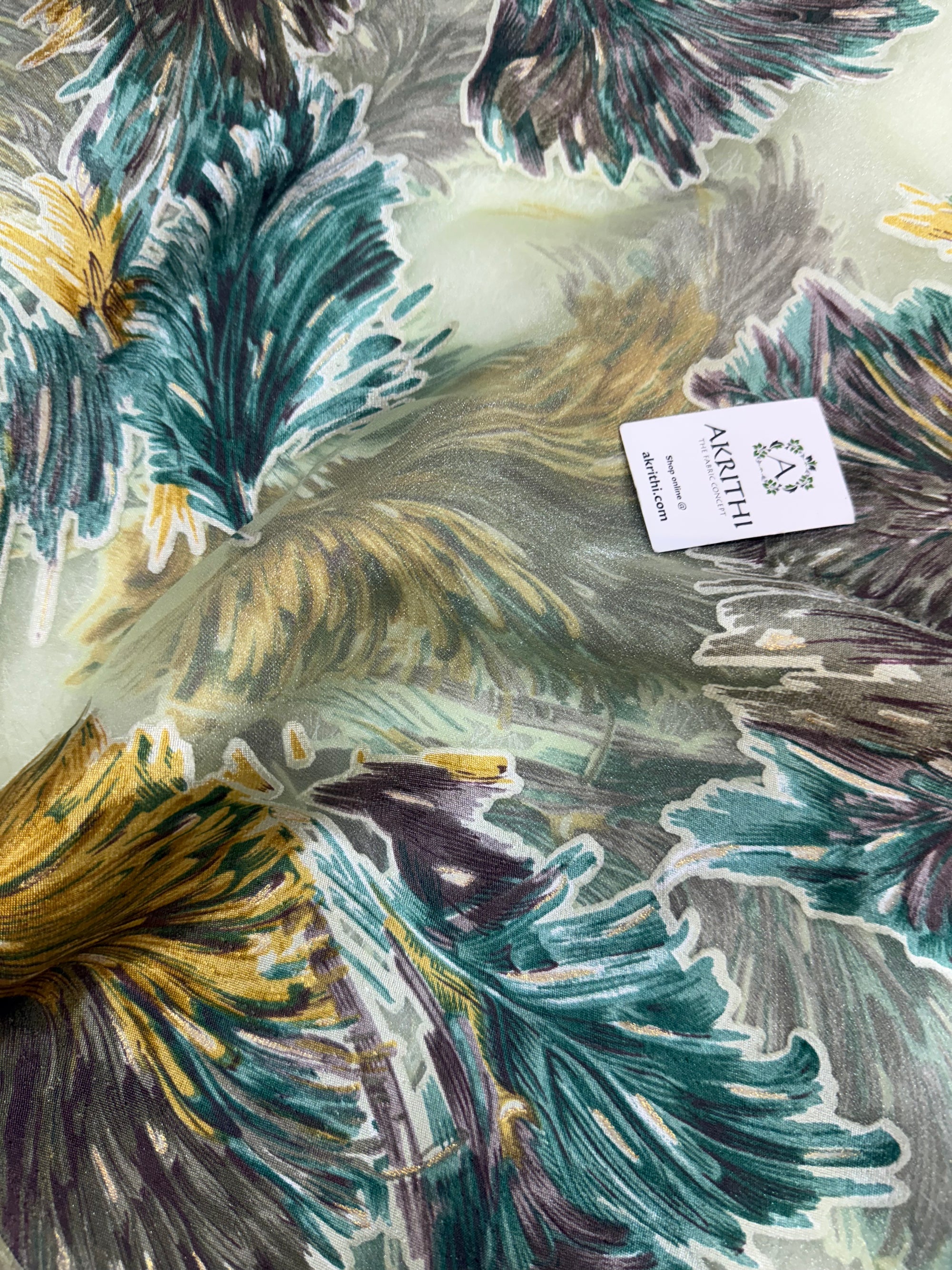 Brasso Digital Printed organza fabric