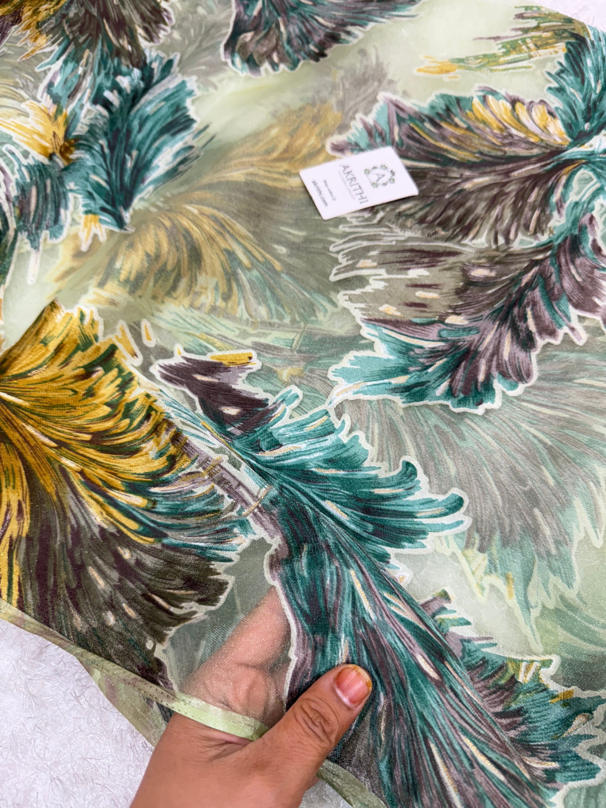 Brasso Digital Printed organza fabric