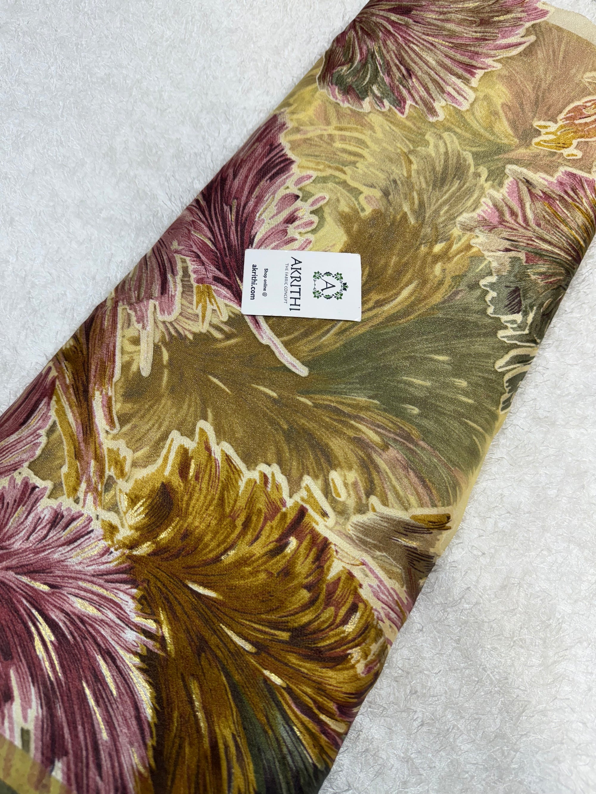 Brasso Digital Printed organza fabric