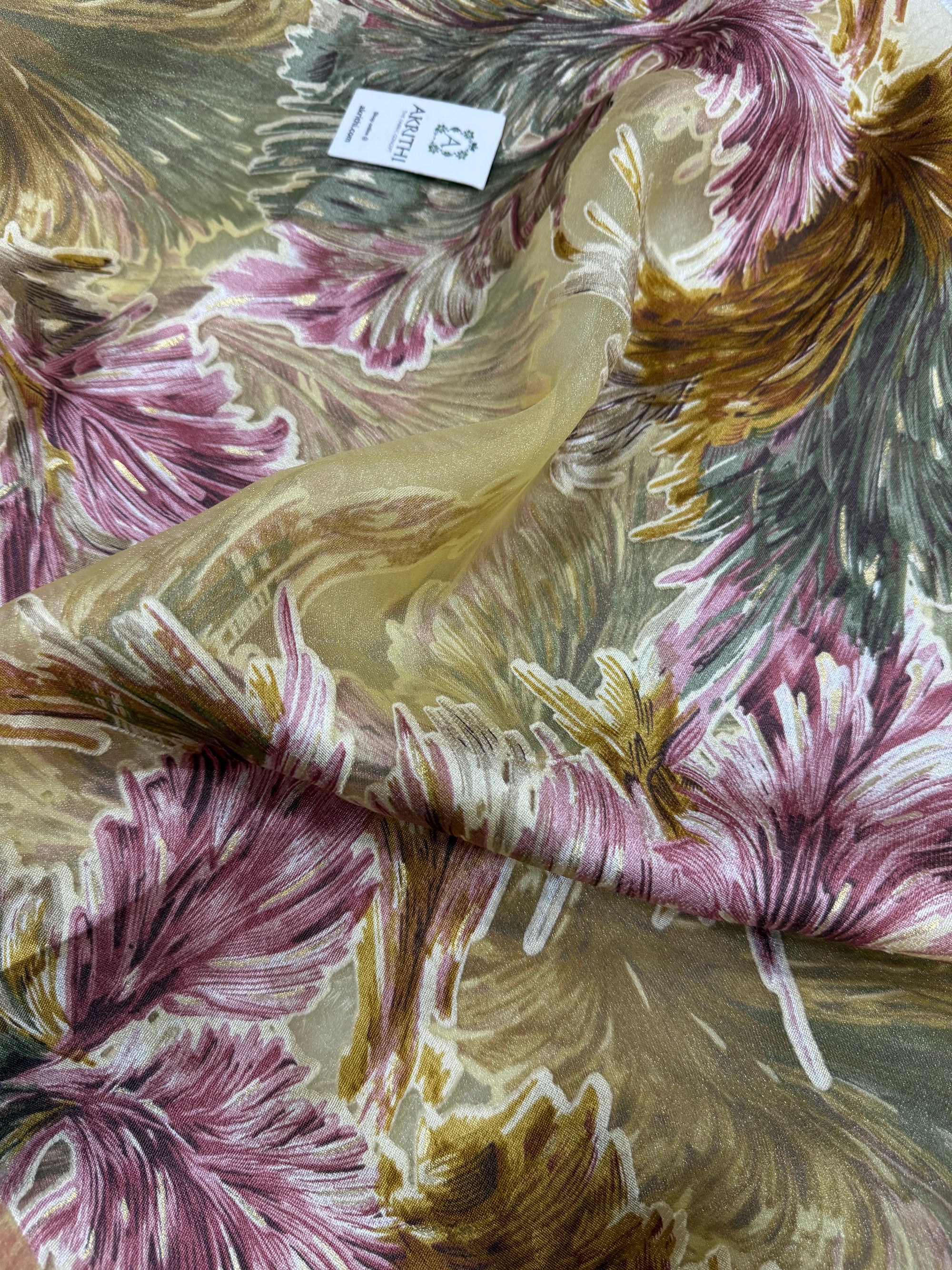 Brasso Digital Printed organza fabric