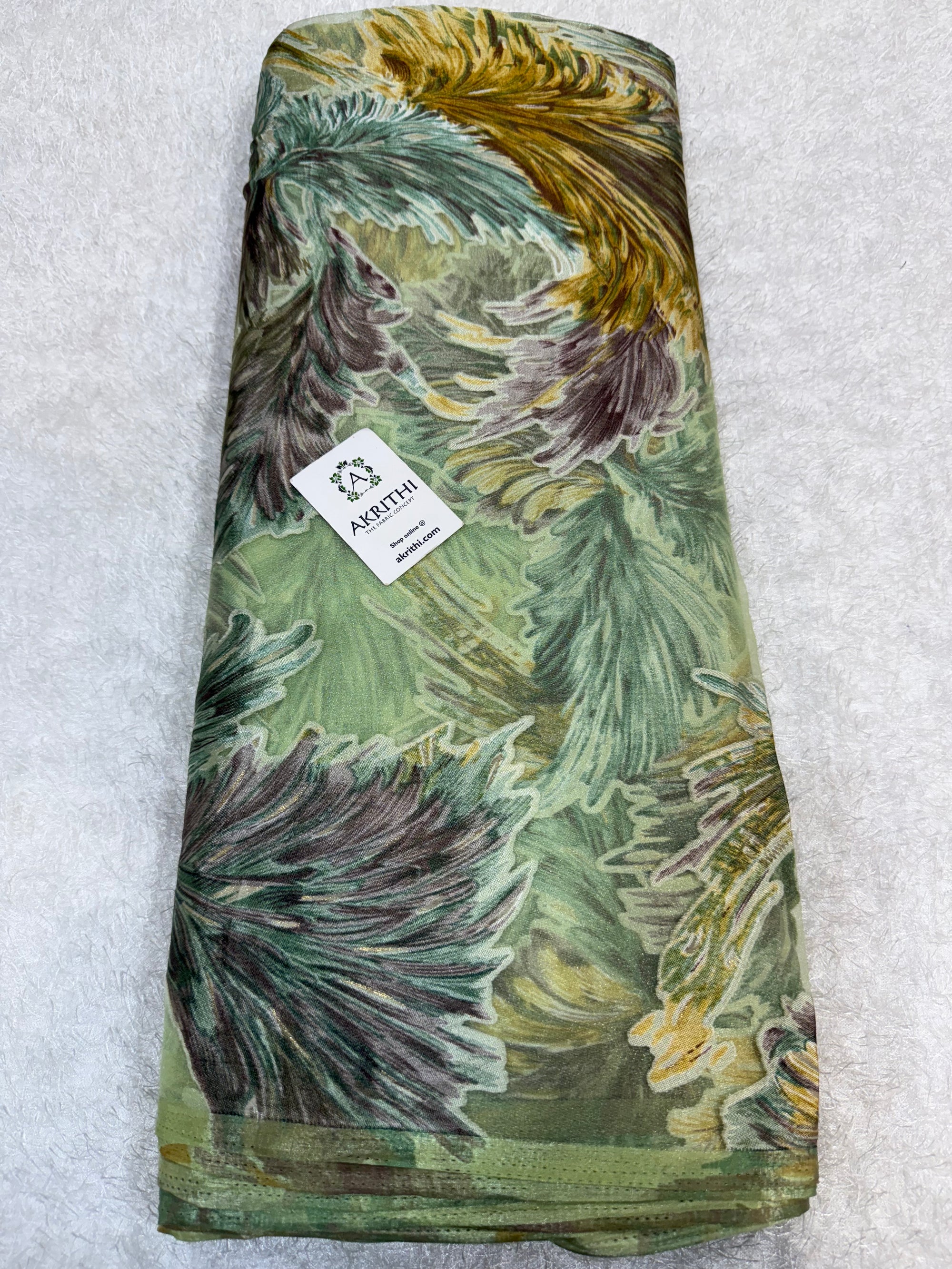 Brasso Digital Printed organza fabric