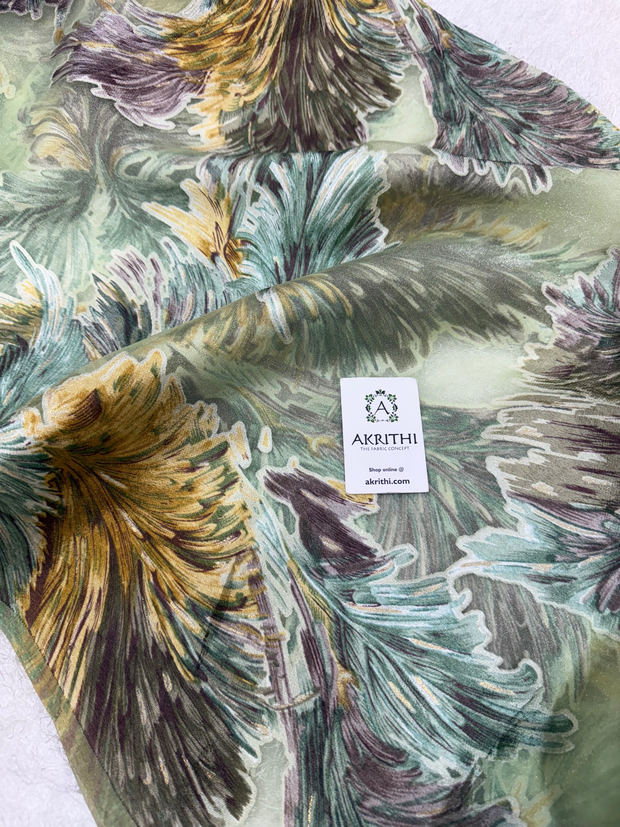 Brasso Digital Printed organza fabric