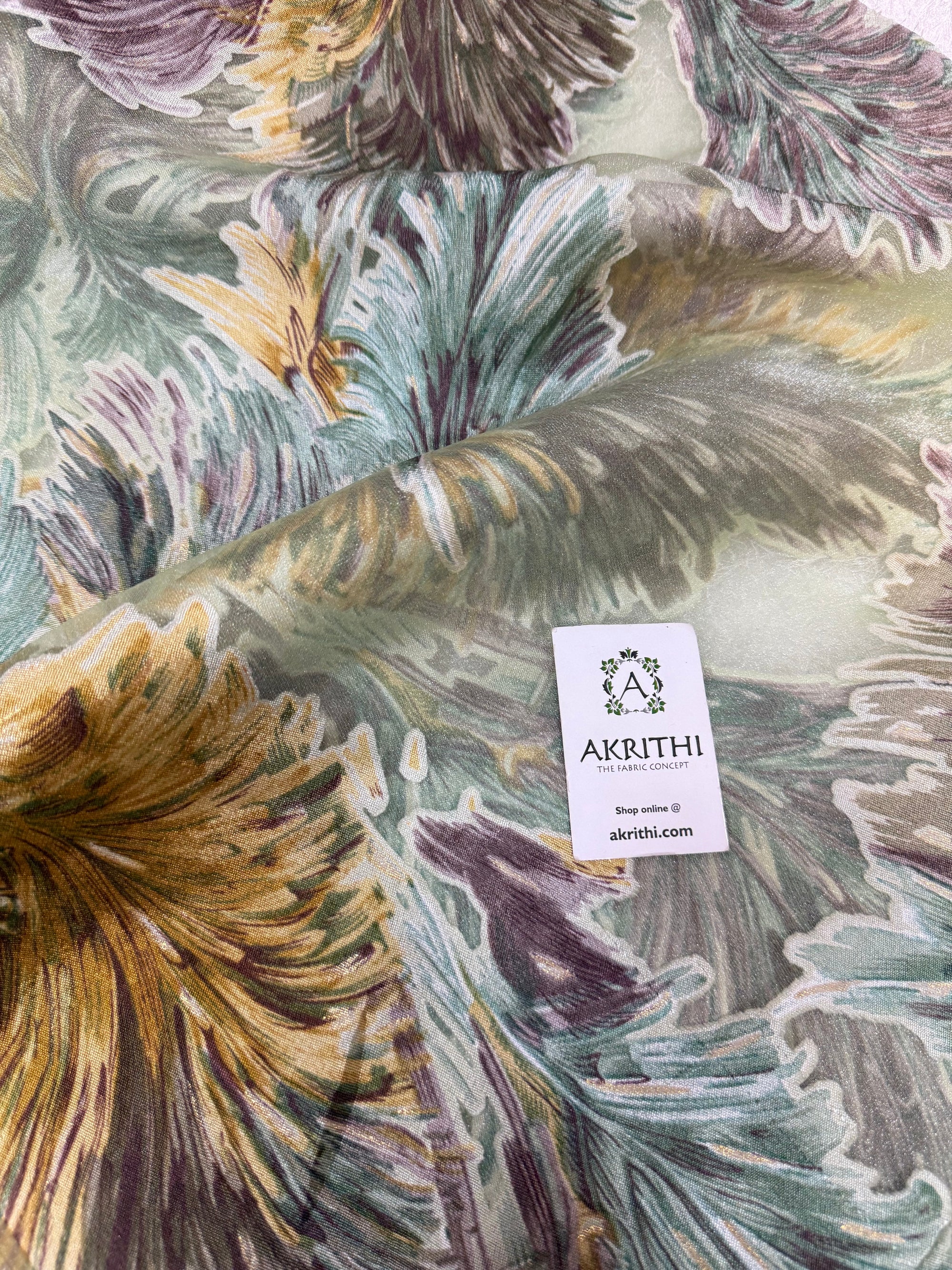 Brasso Digital Printed organza fabric