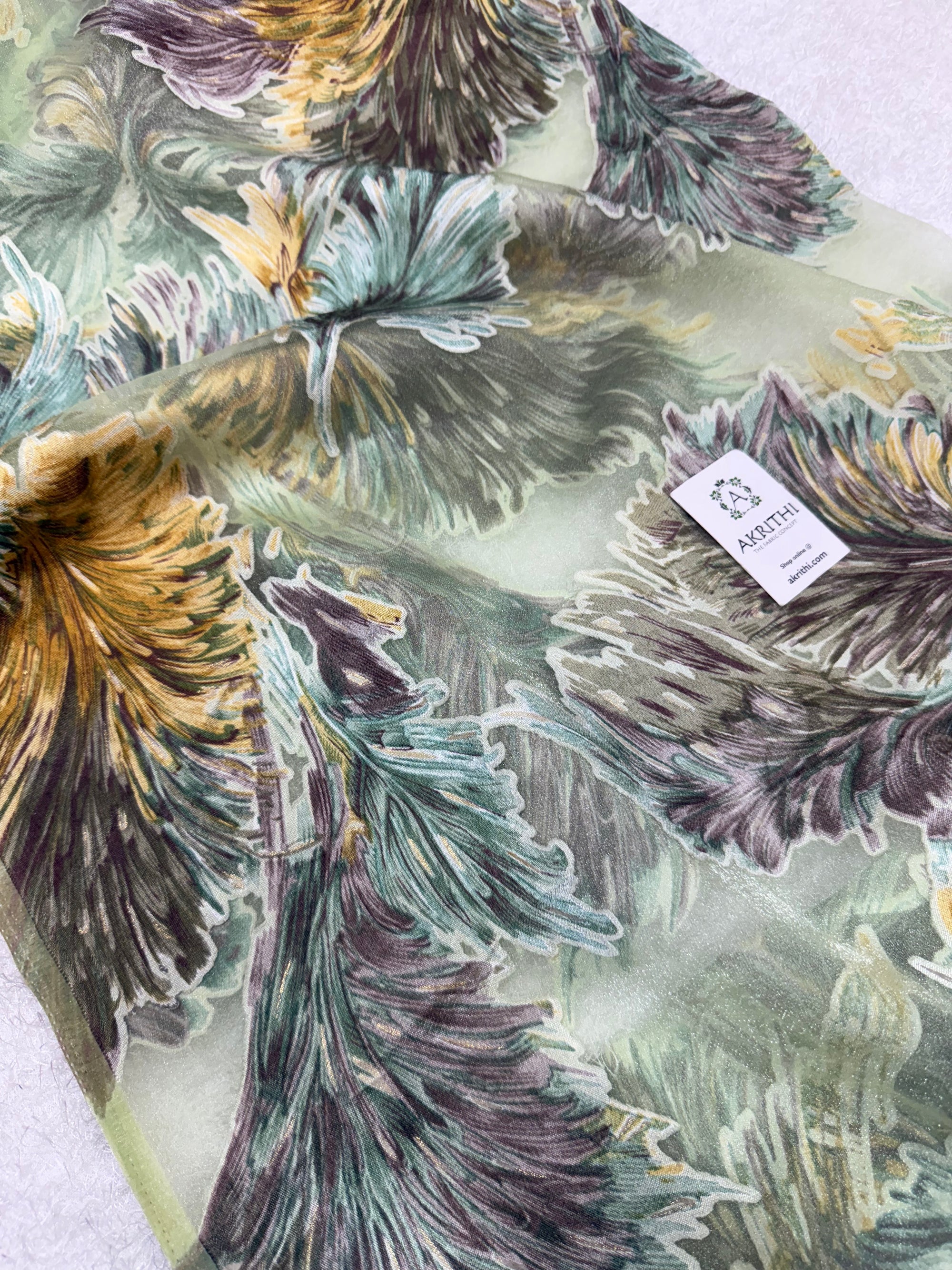 Brasso Digital Printed organza fabric