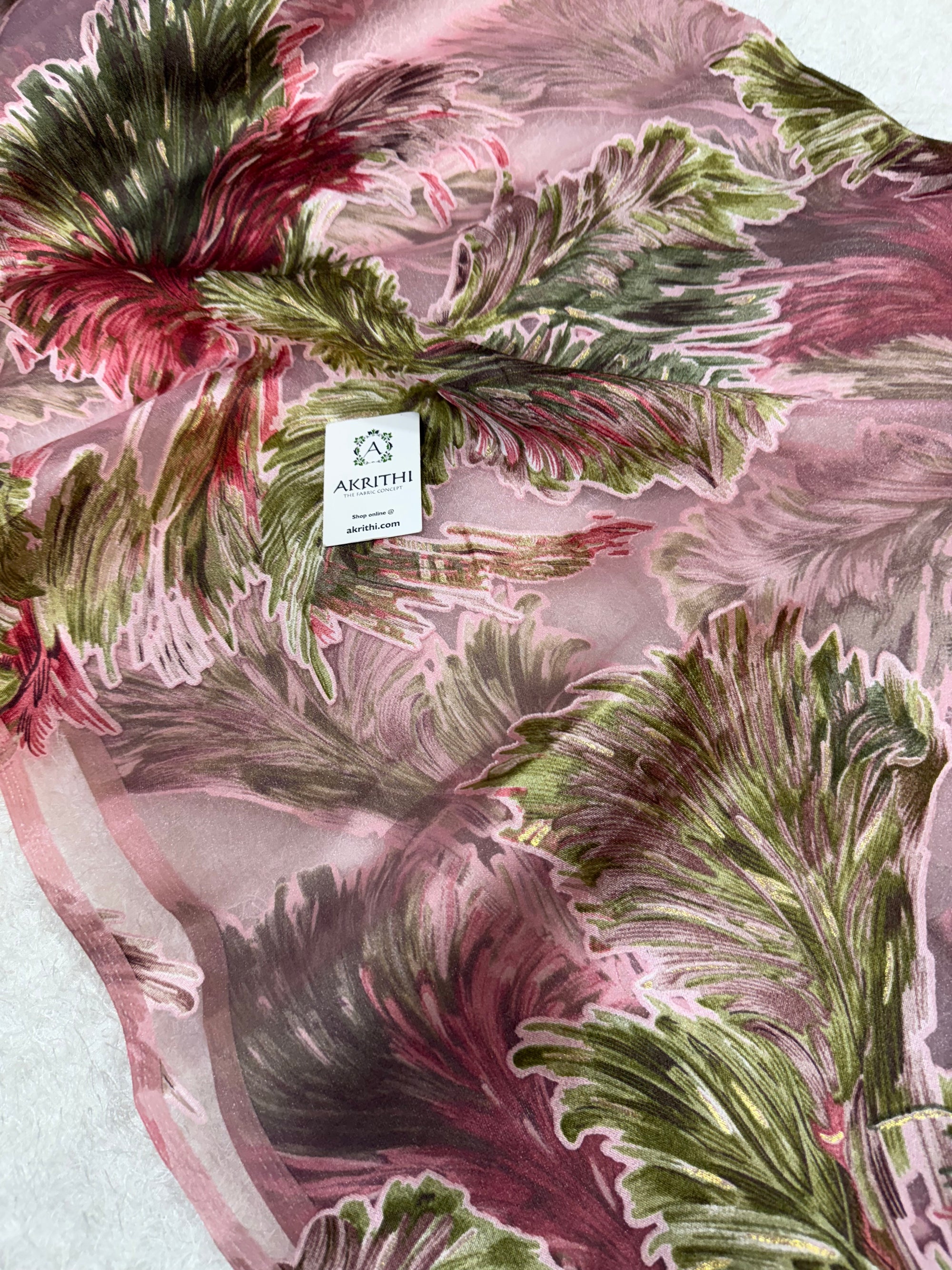Brasso Digital Printed organza fabric