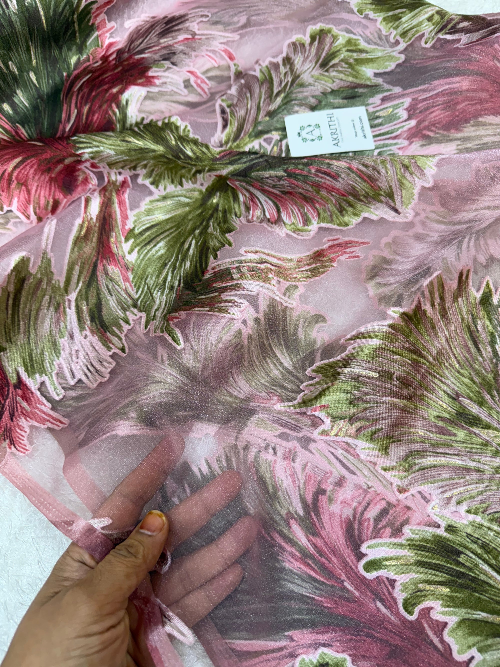 Brasso Digital Printed organza fabric