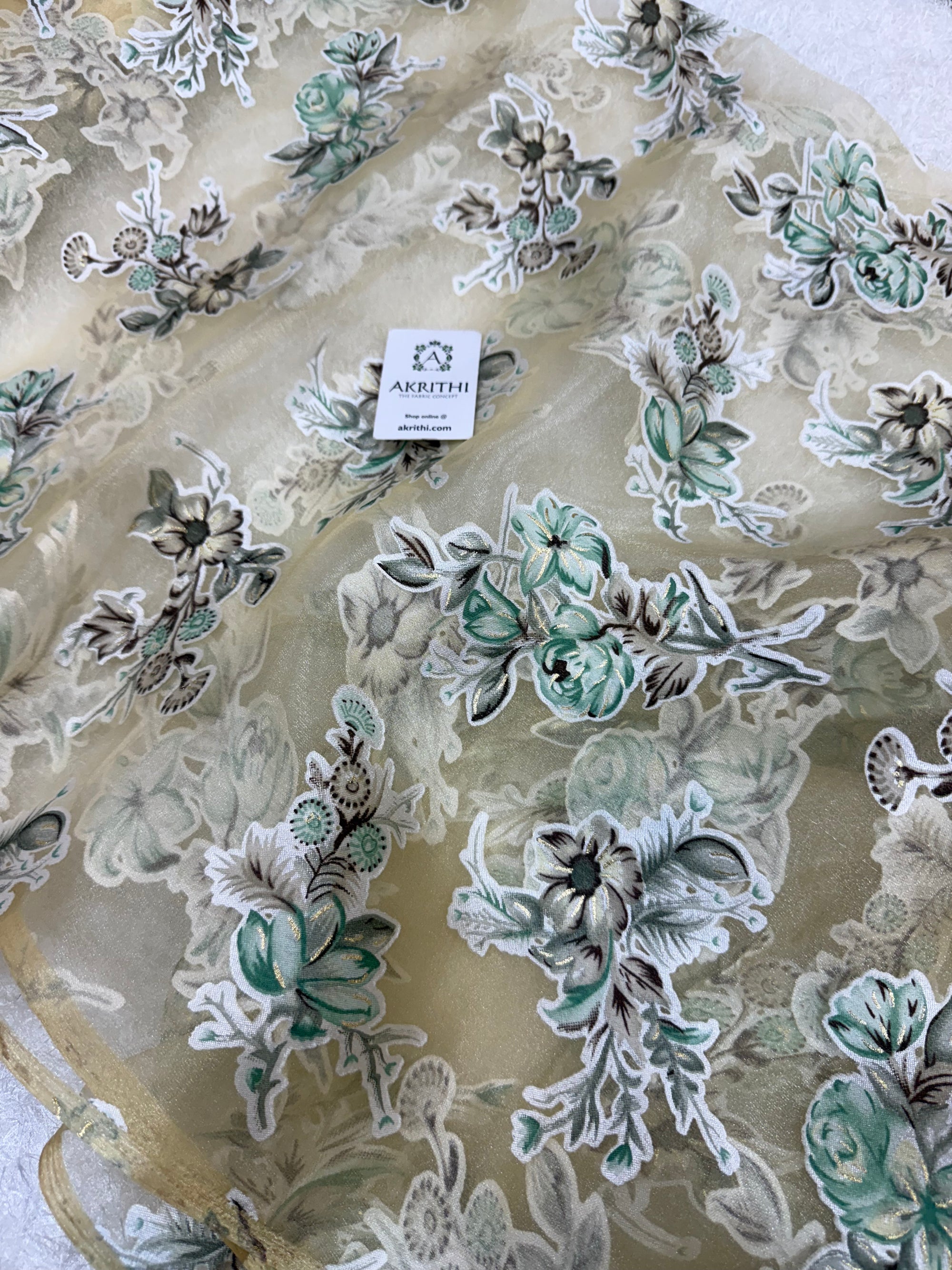 Brasso Digital Printed organza fabric
