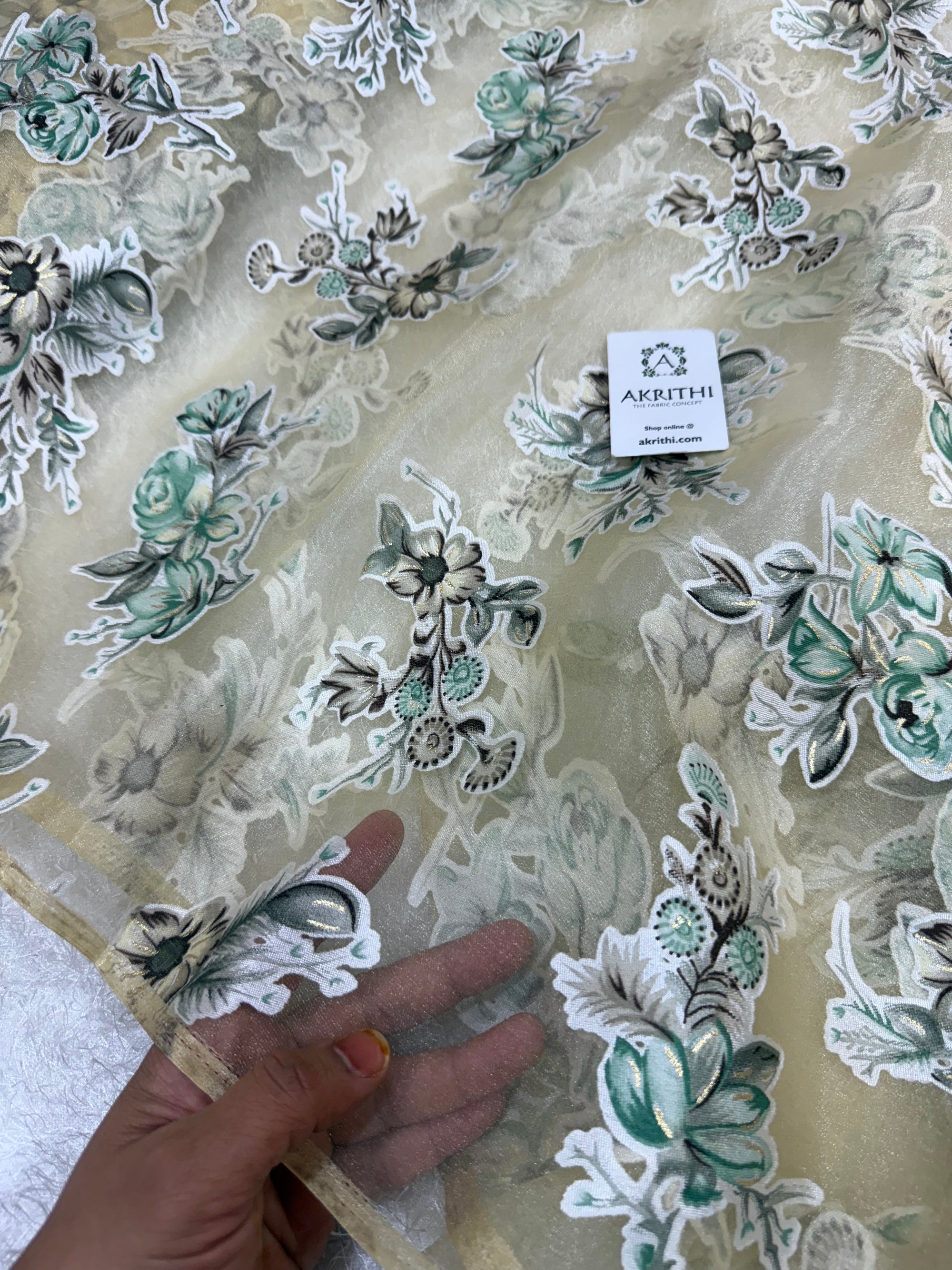 Brasso Digital Printed organza fabric