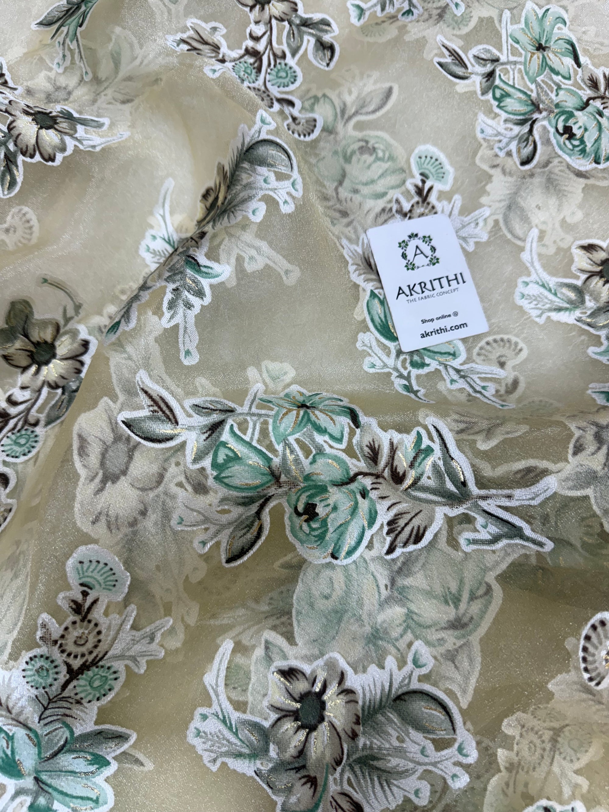 Brasso Digital Printed organza fabric