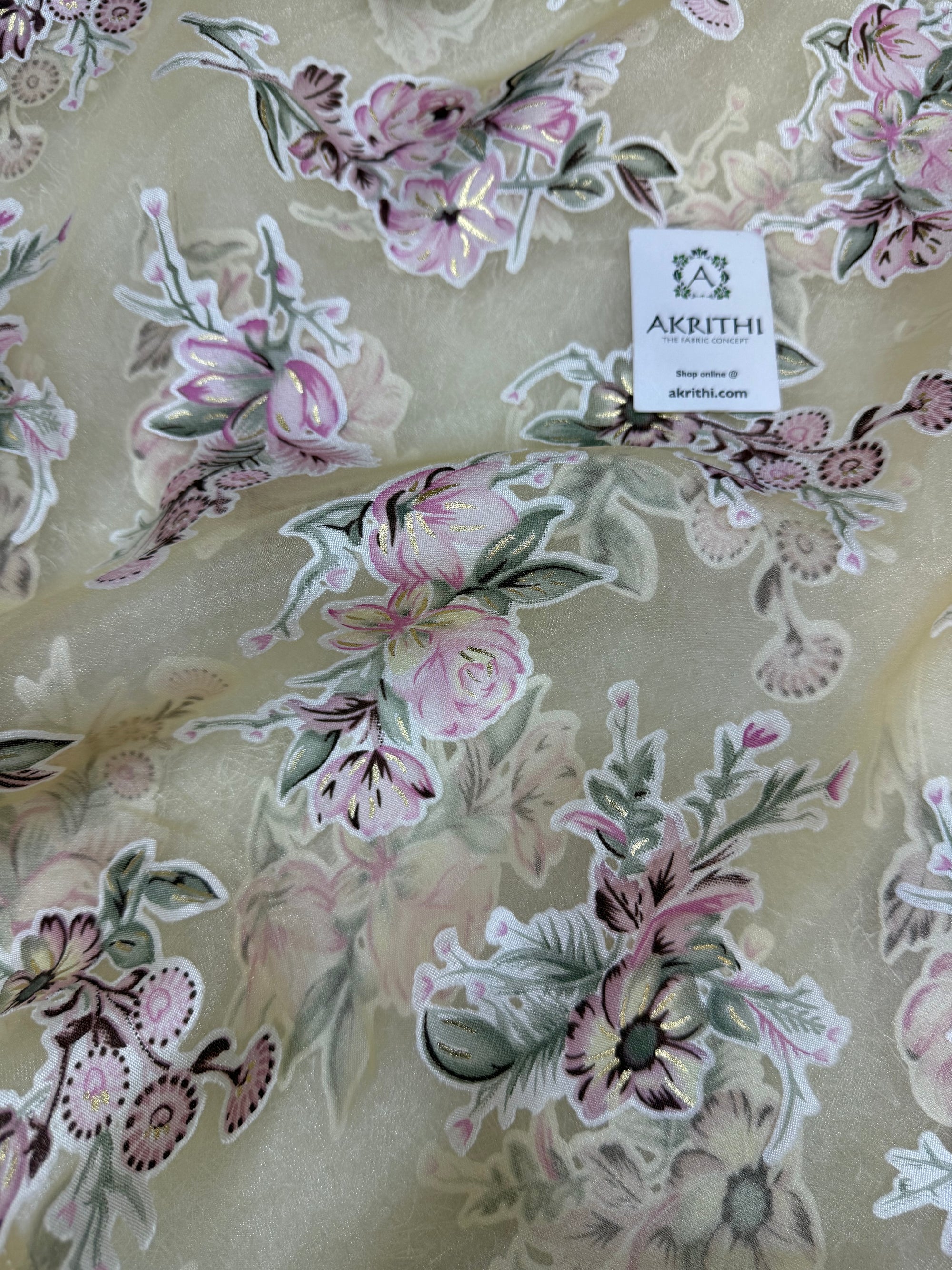 Brasso Digital Printed organza fabric