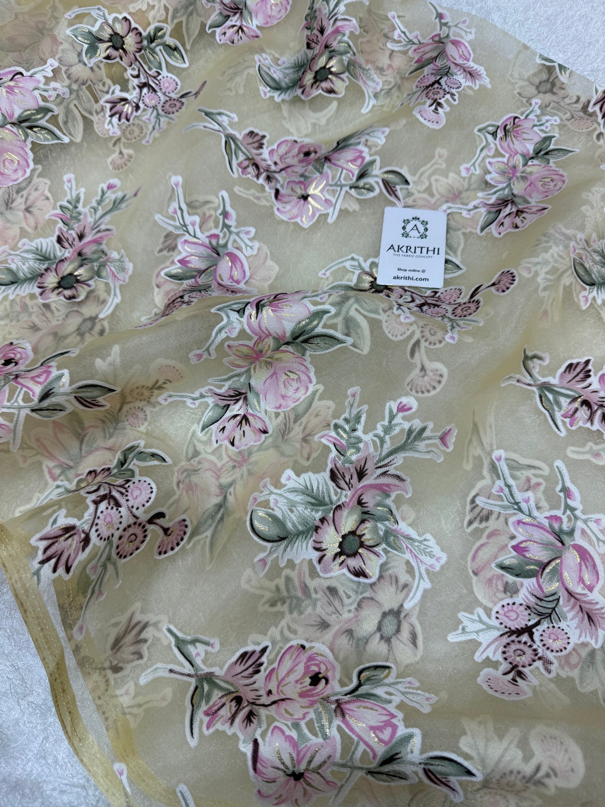 Brasso Digital Printed organza fabric