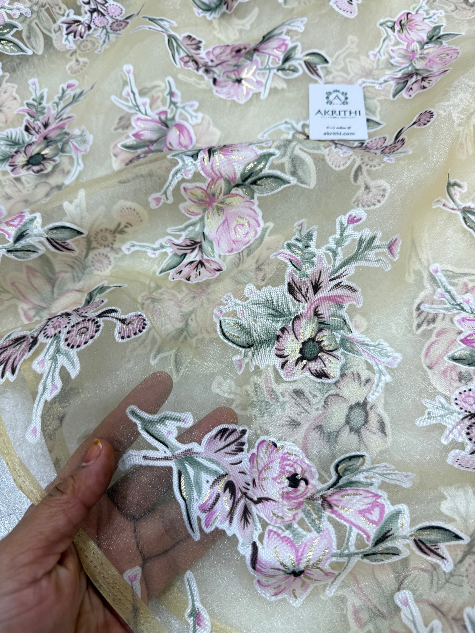 Brasso Digital Printed organza fabric
