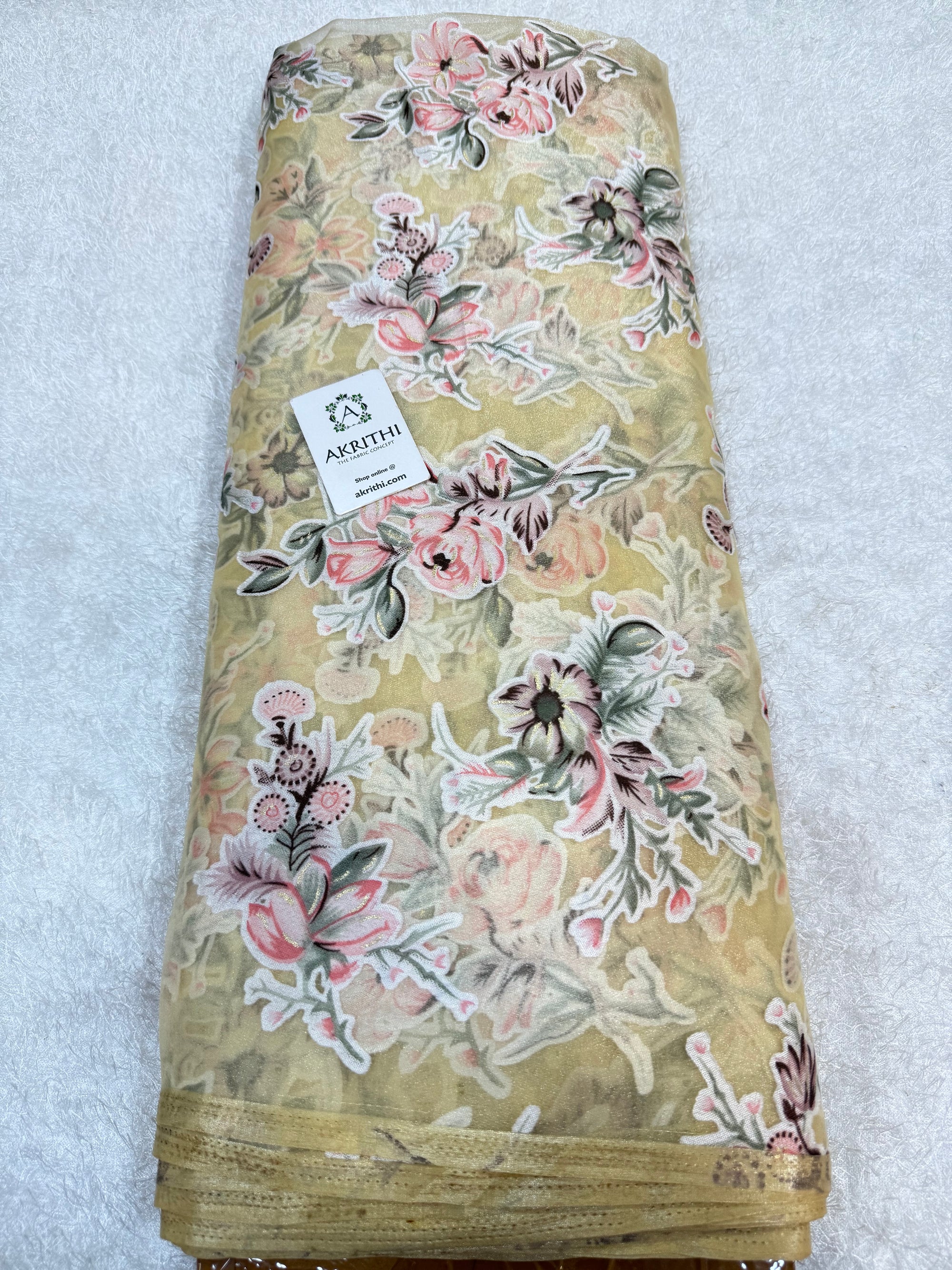 Brasso Digital Printed organza fabric