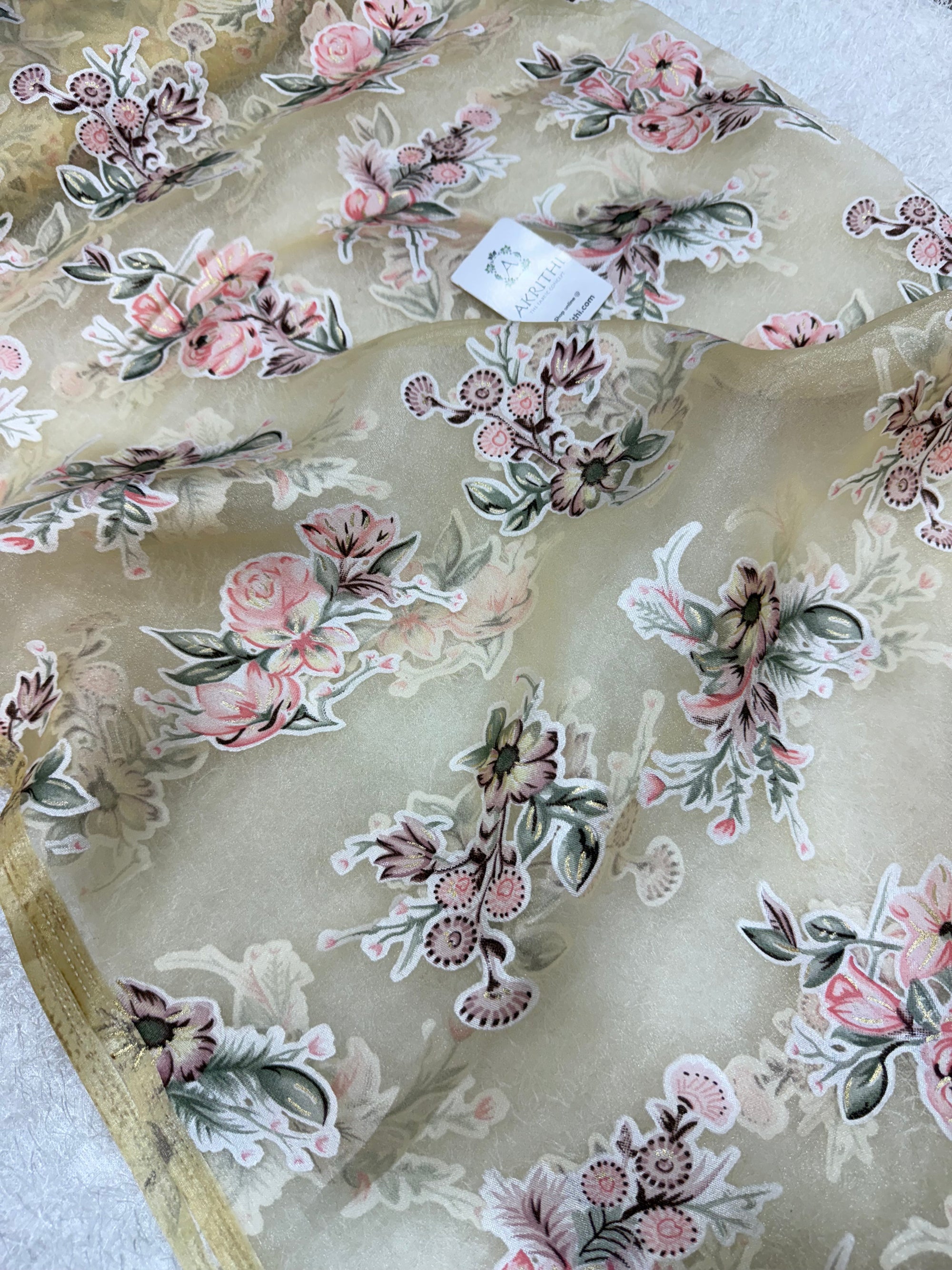 Brasso Digital Printed organza fabric