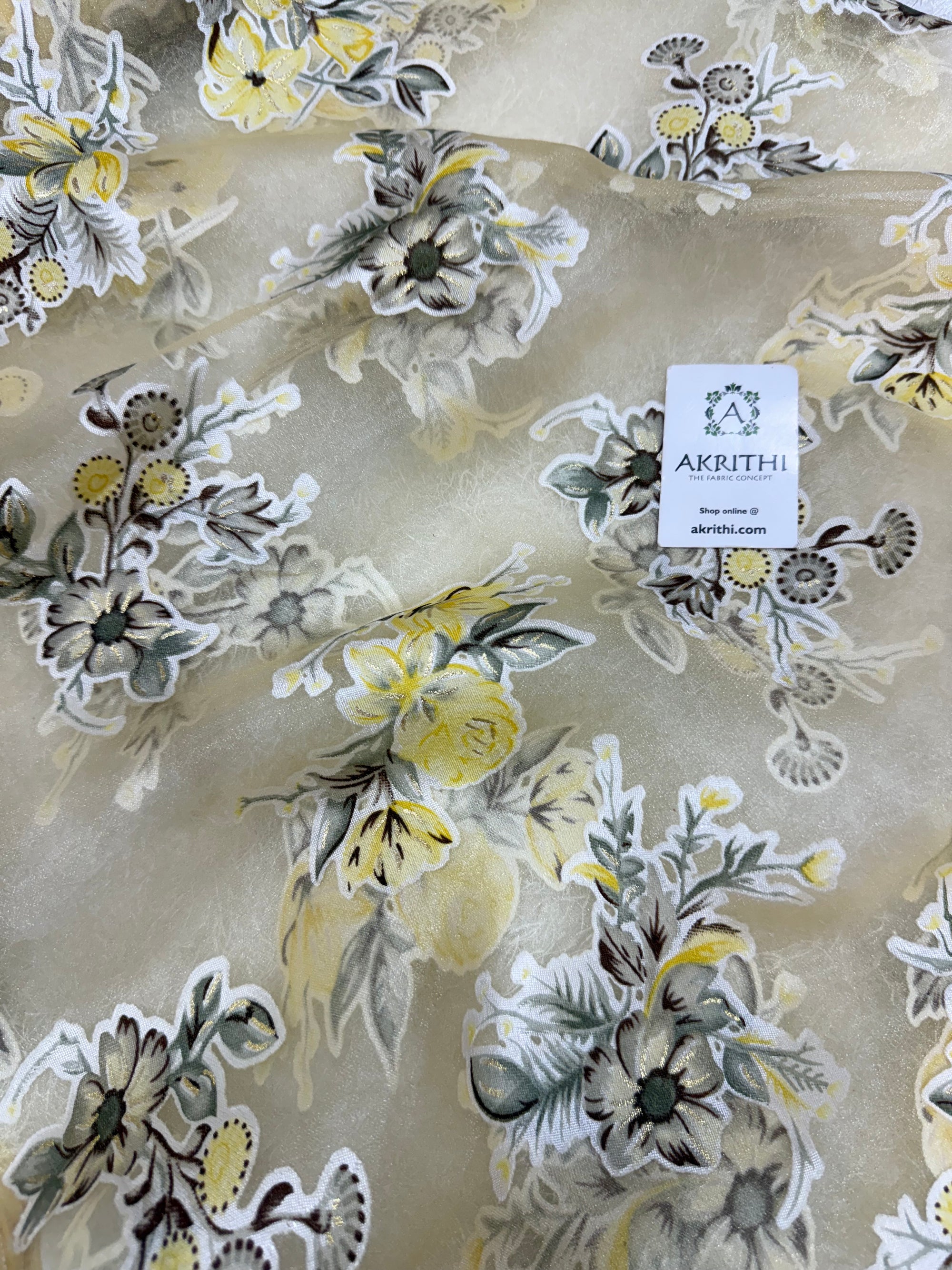 Brasso Digital Printed organza fabric