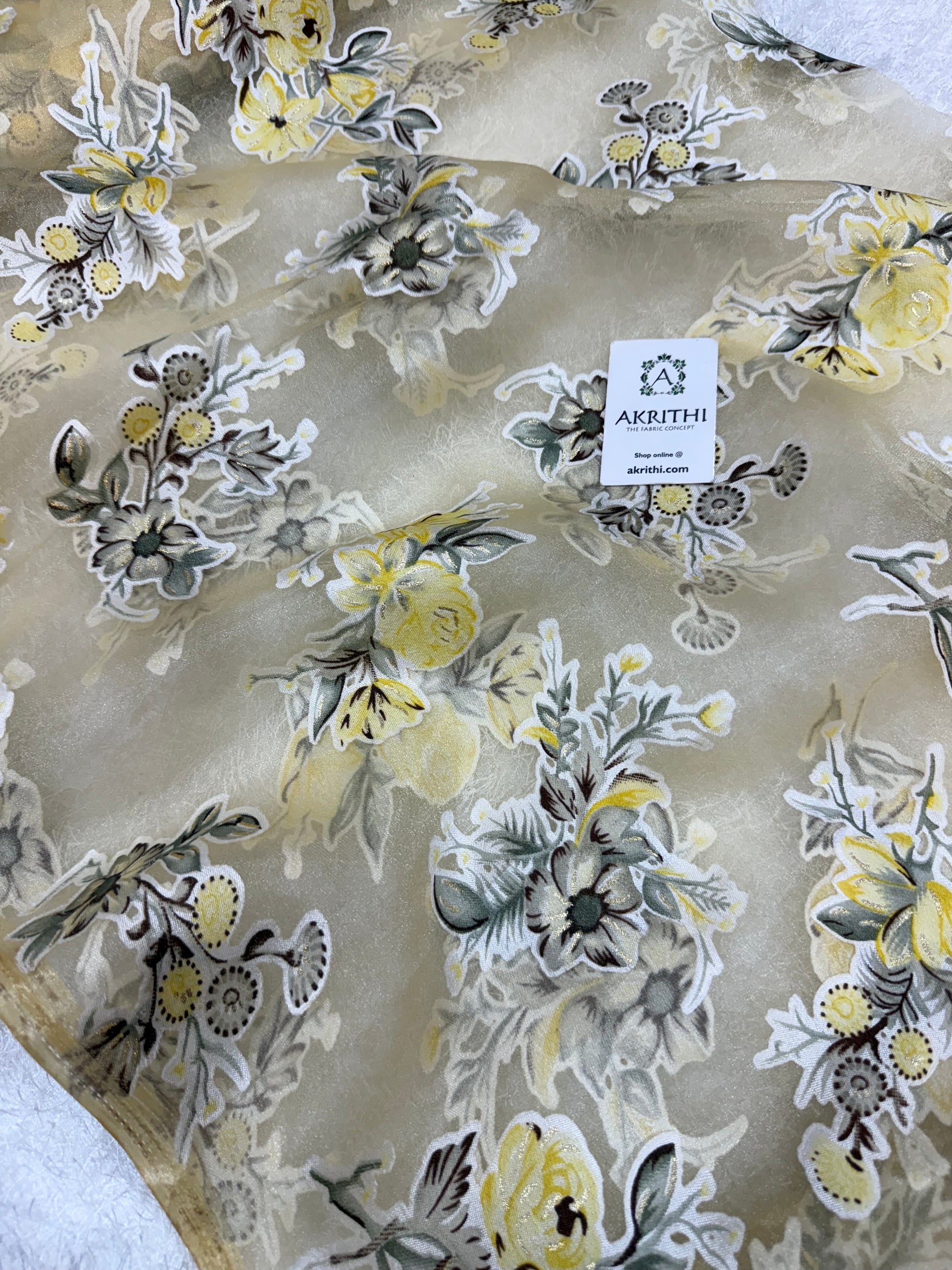 Brasso Digital Printed organza fabric
