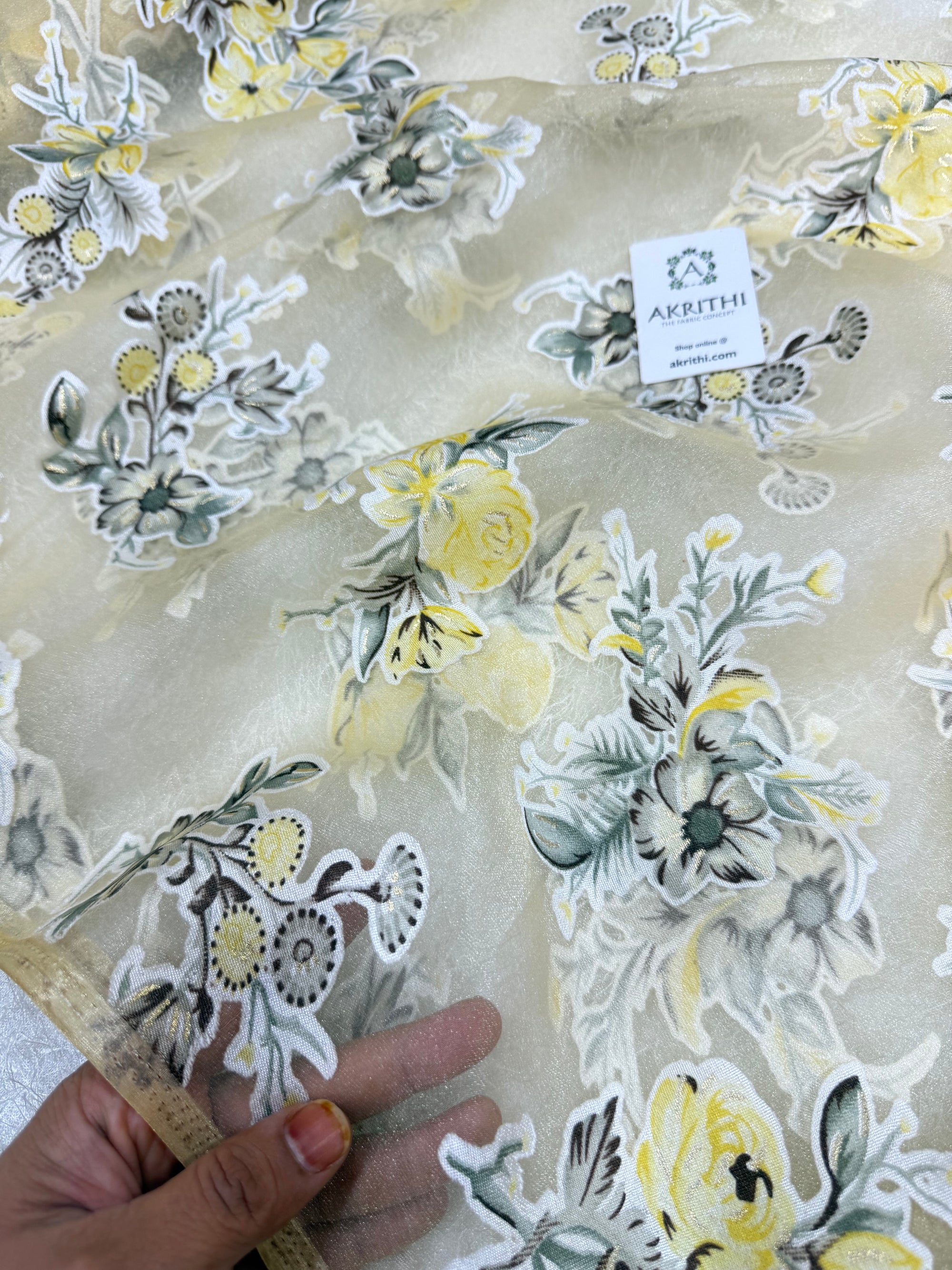 Brasso Digital Printed organza fabric