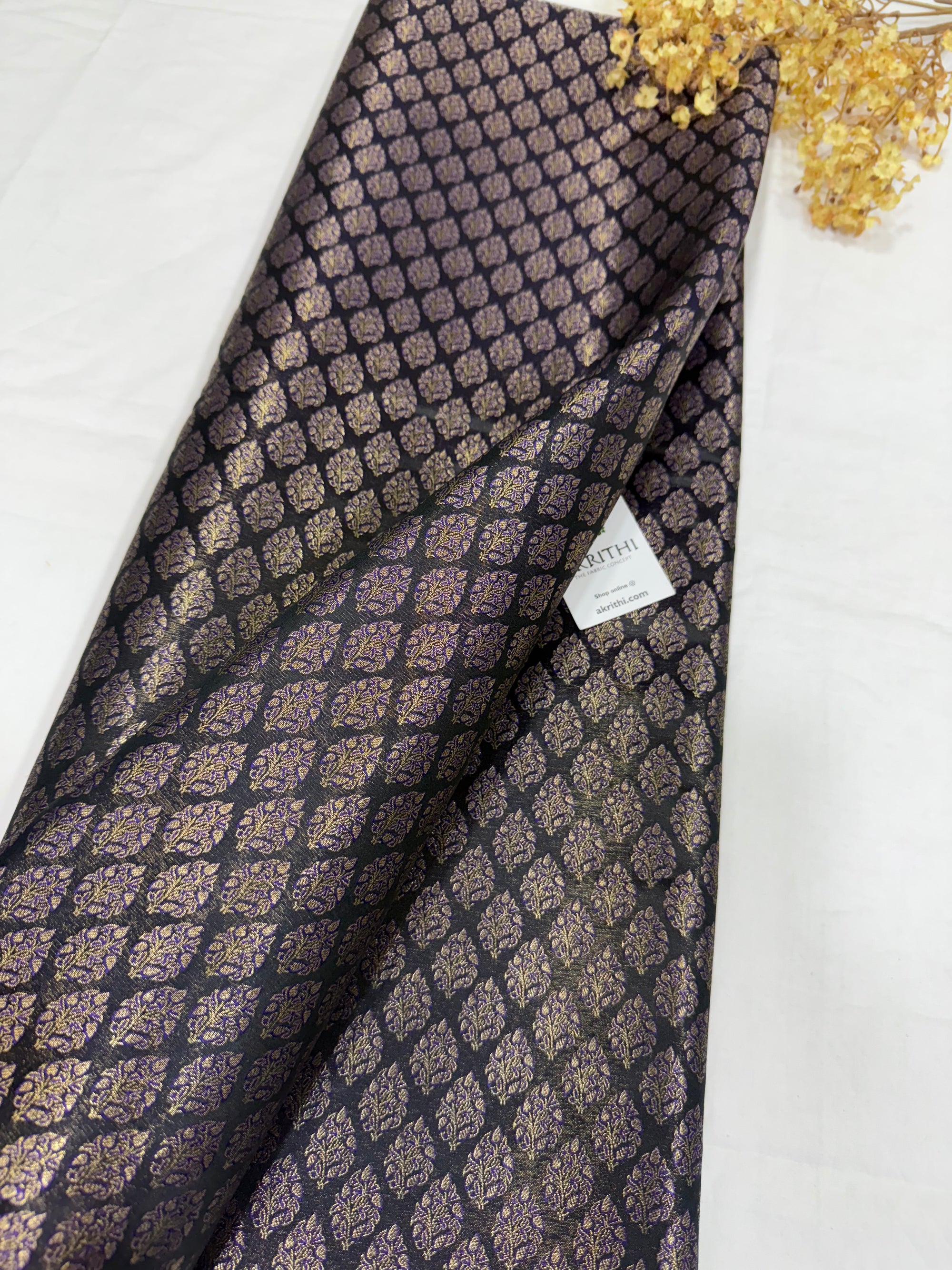 Pure Banarasi tissue brocade fabric