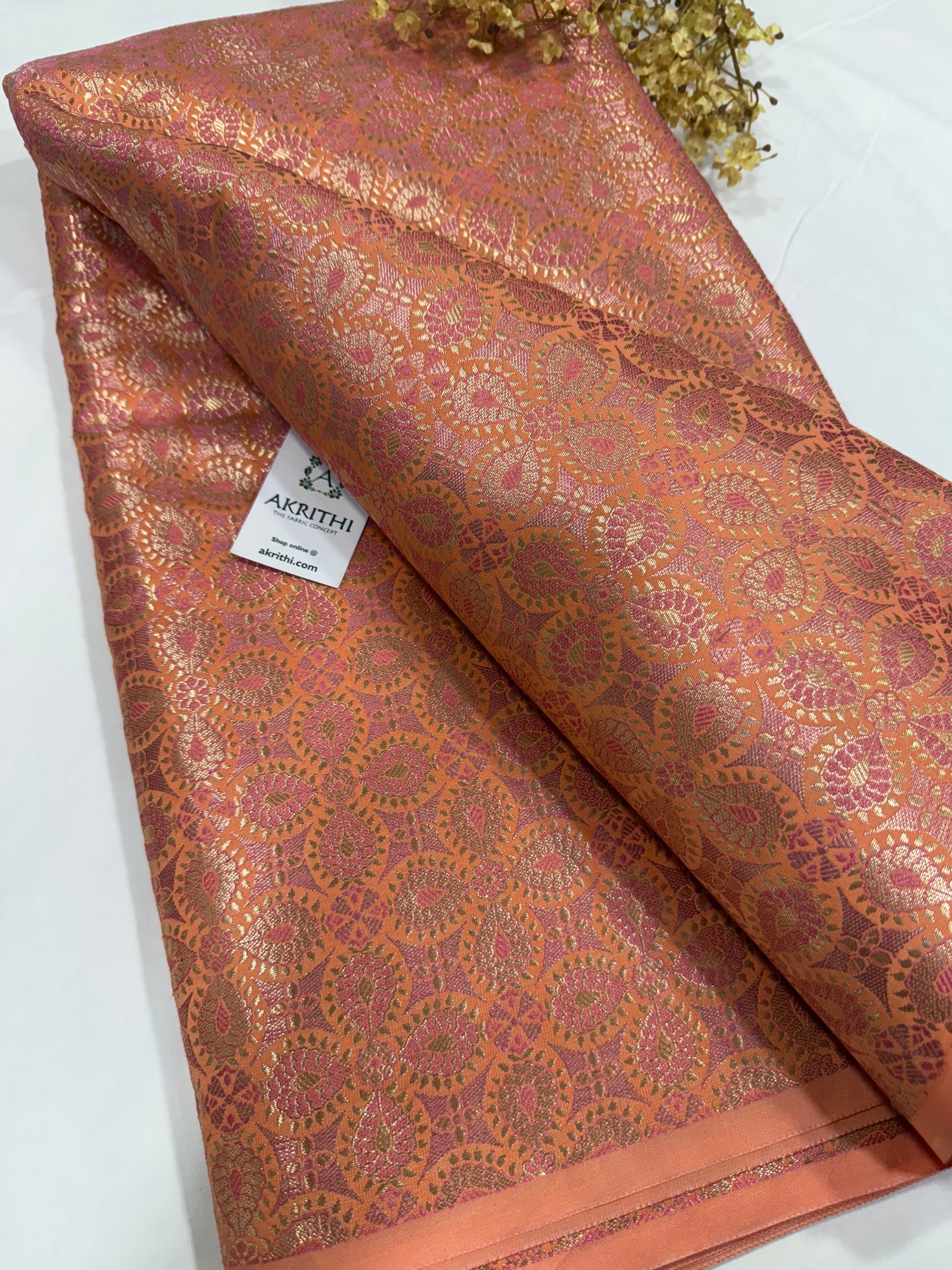 Pure Banarasi brocade fabric