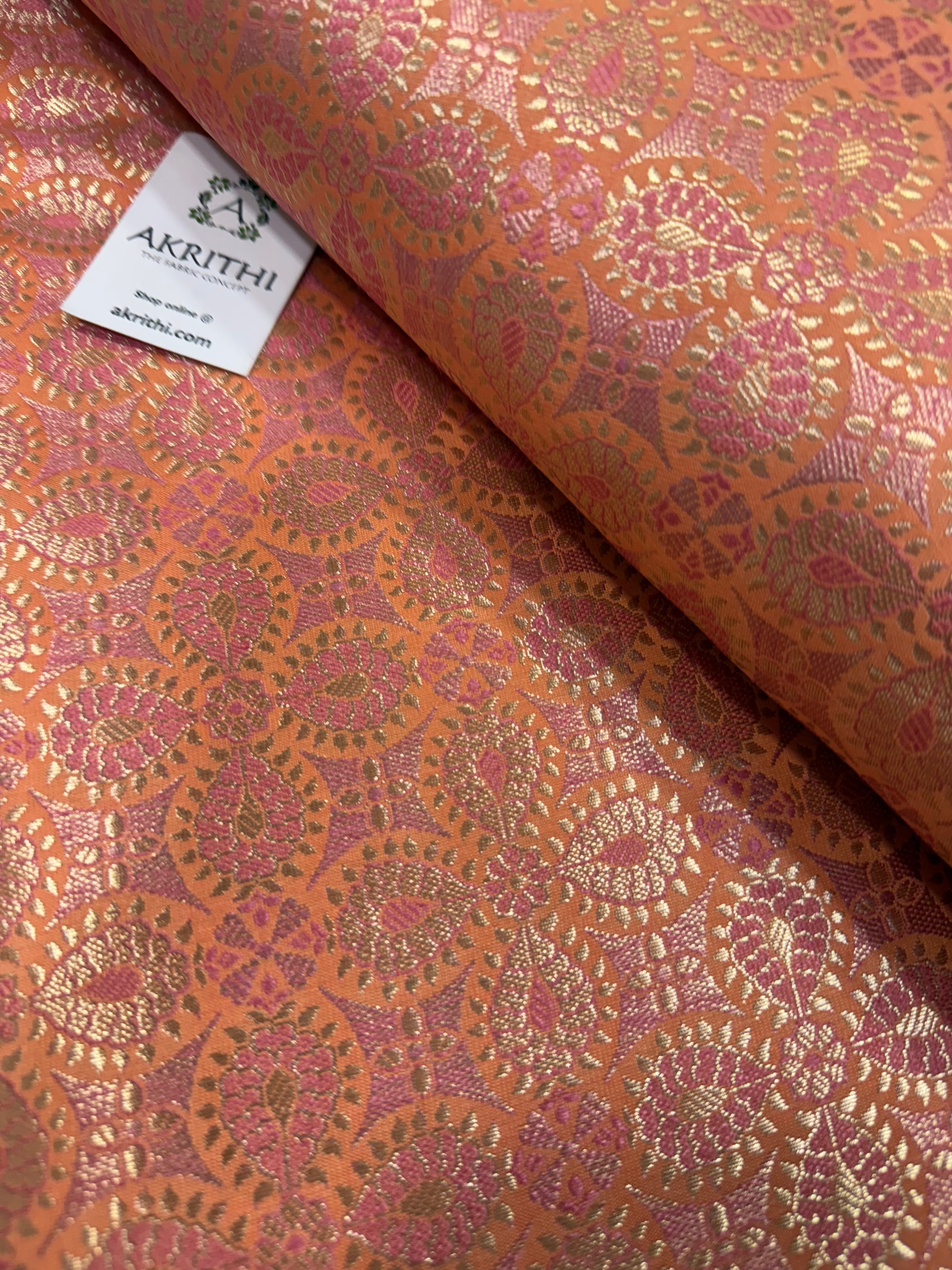 Pure Banarasi brocade fabric