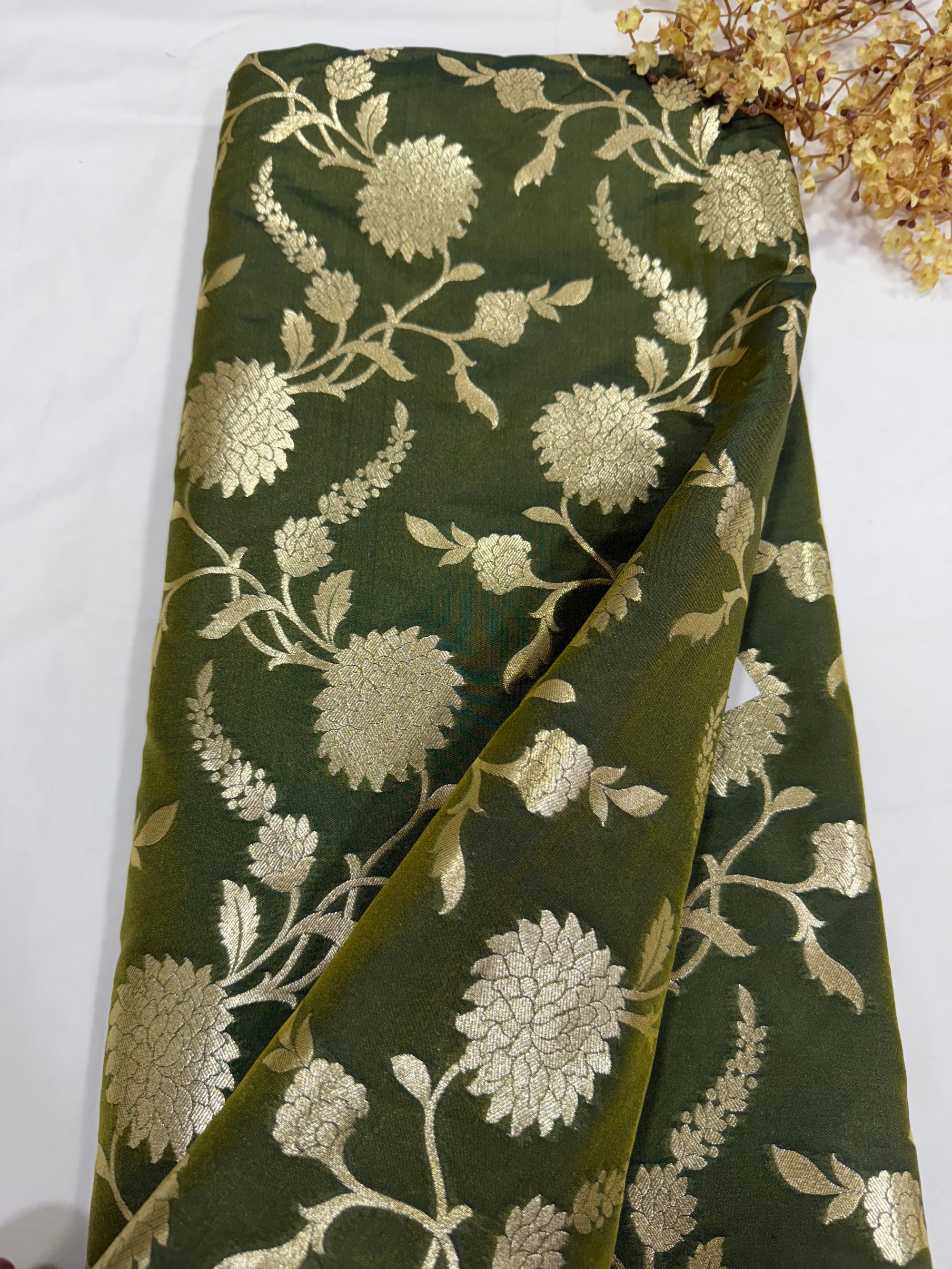 Pure Banarasi brocade fabric