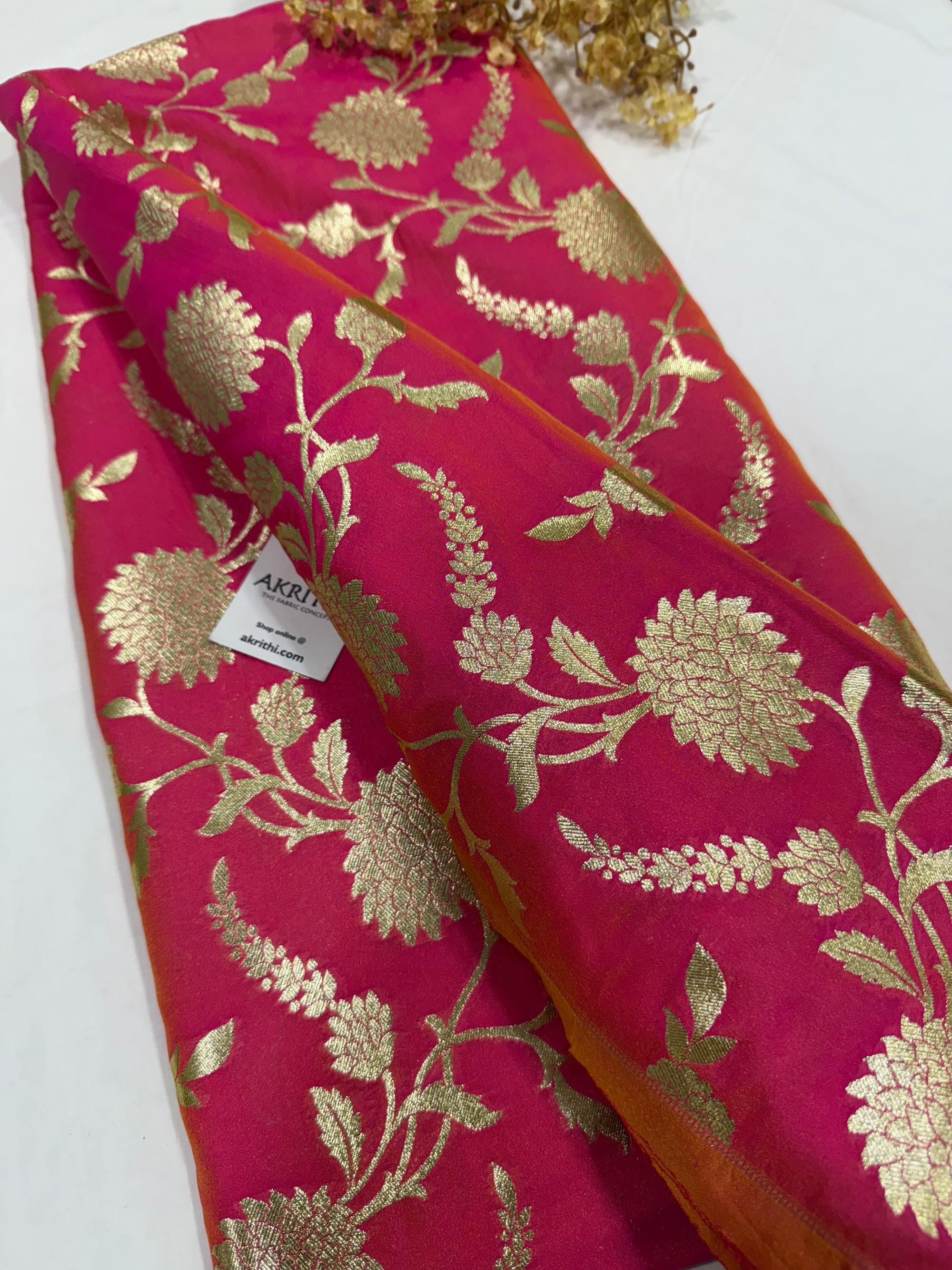 Pure Banarasi brocade fabric