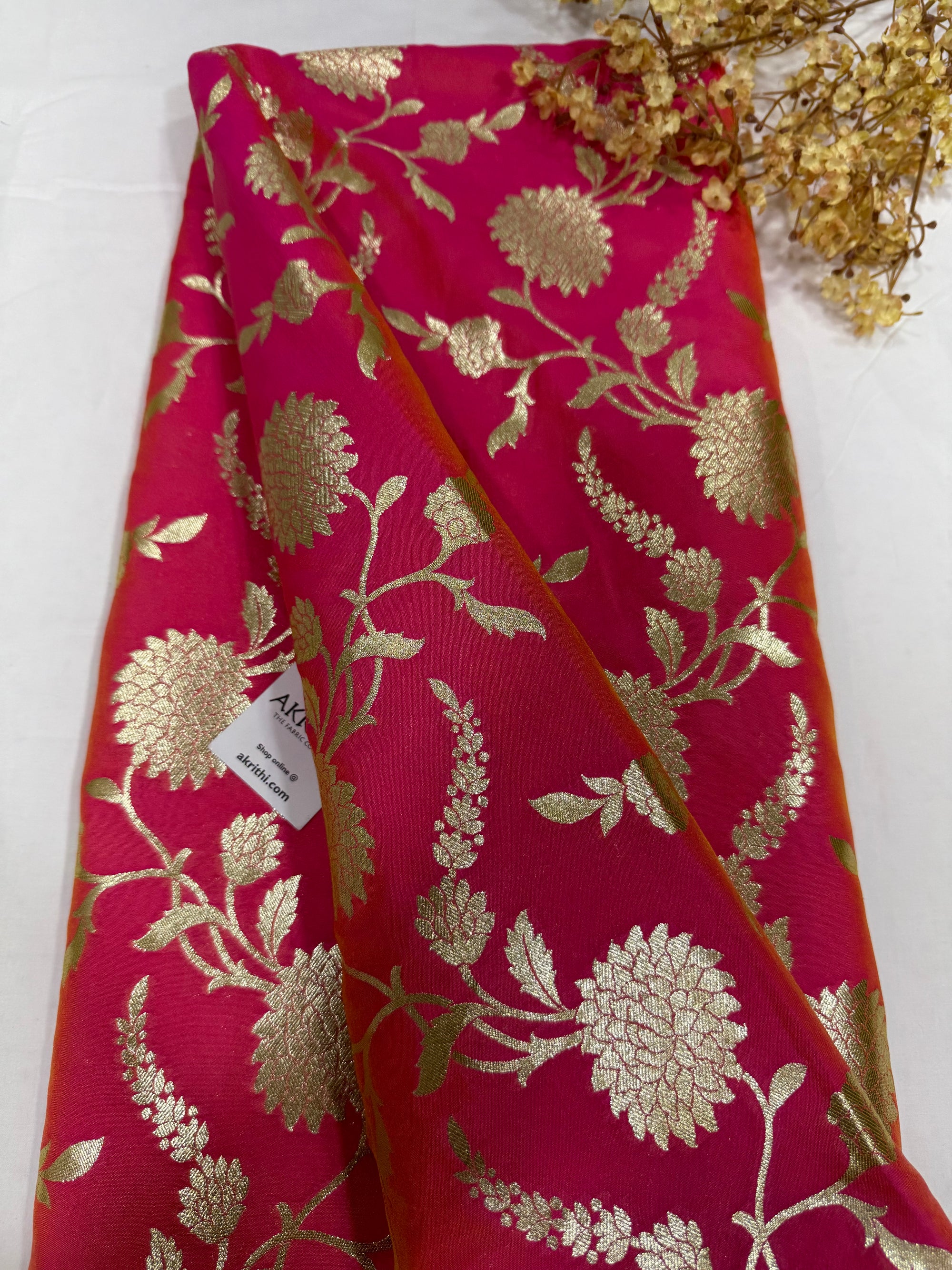 Pure Banarasi brocade fabric