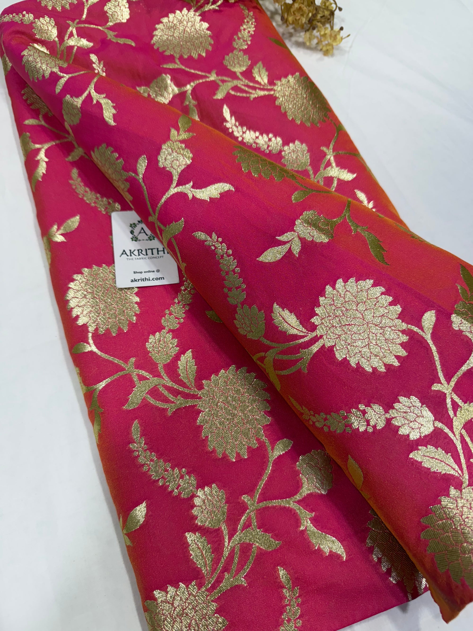 Pure Banarasi brocade fabric