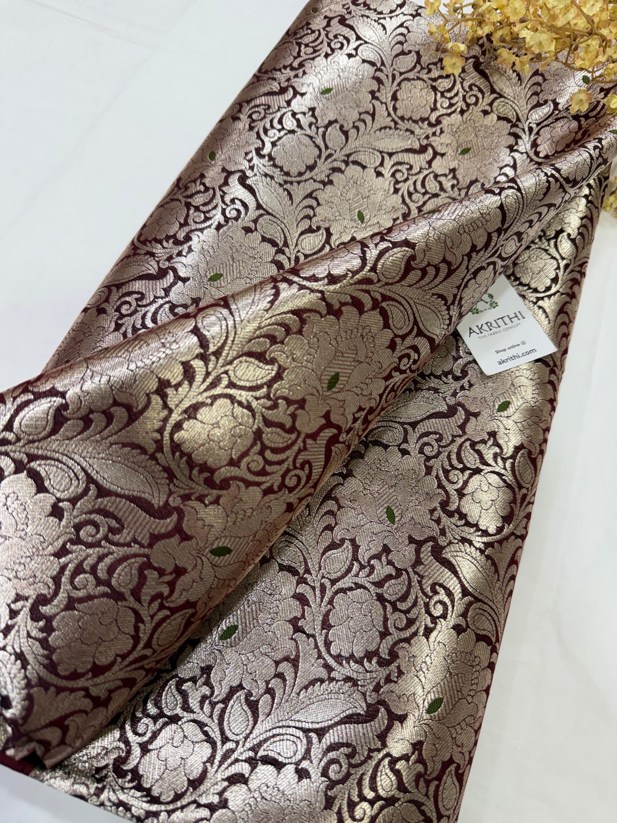 Pure Banarasi brocade fabric