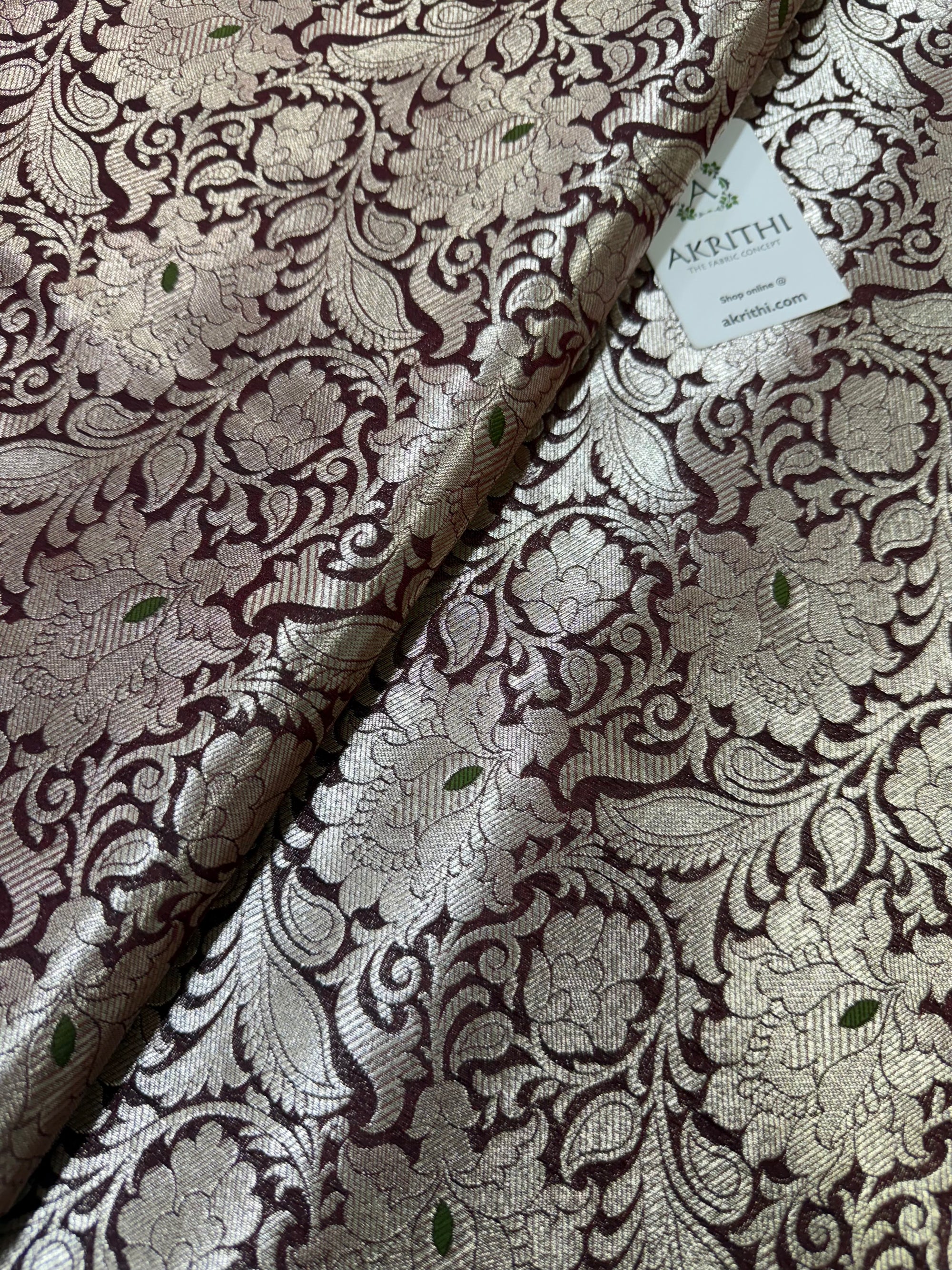 Pure Banarasi brocade fabric
